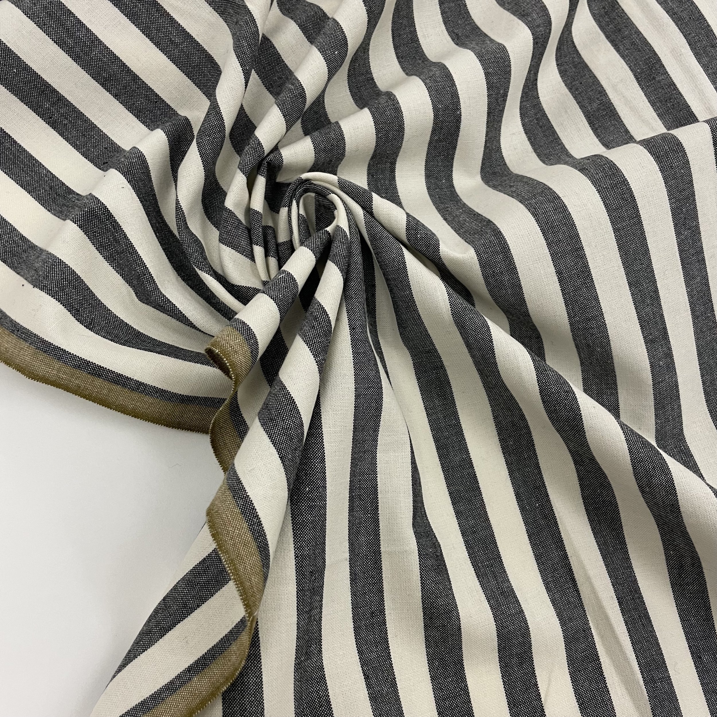 Hey Sew Sister - Fableism Supply Co - Licorice Stripe from Swedish Holiday by House that Lars Built - Black and Cream Yarn Dyed Stripe Cotton Fabric 3.jpeg