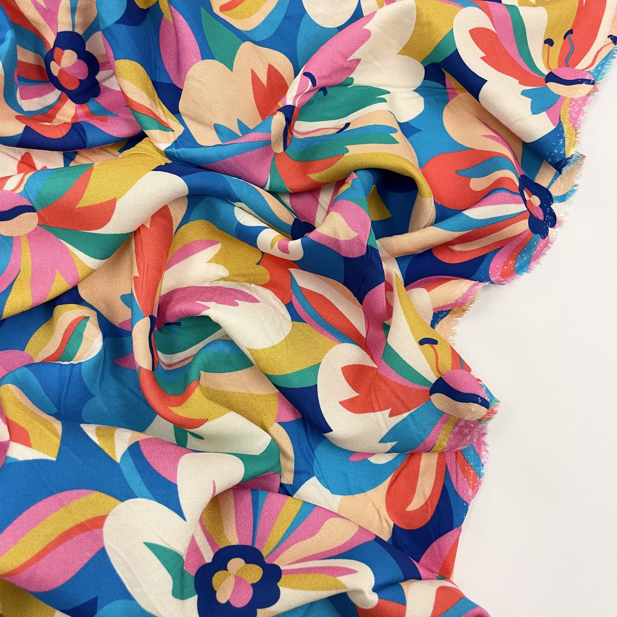 Hey Sew Sister - Dashwood Studio - Tapestry Rayon by Sholto Drumlanrig - Blue Floral Rayon Viscose Fabric 2.jpeg