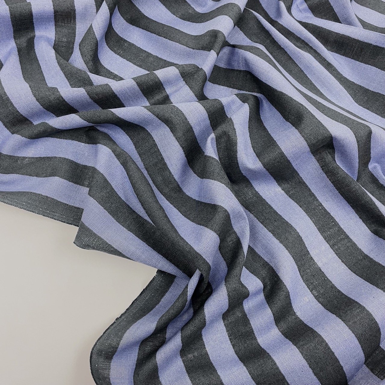 Sevenberry - Beach Stripes -  Linen-look Cotton Canvas - Lakeside