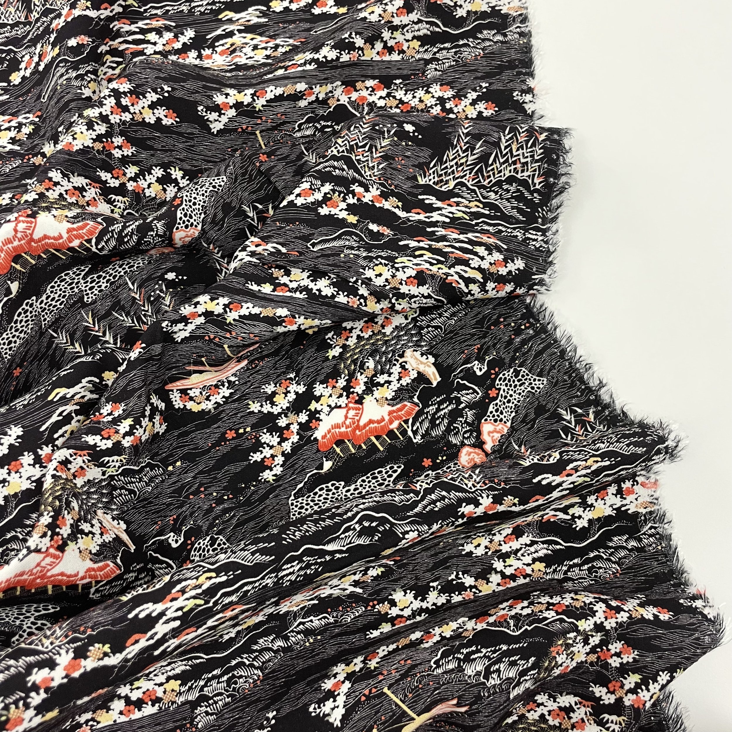 Hey Sew Sister - V&A Serenity in Japan - Rolling Landscape Black - Japanese Print Viscose Dress Fabric 2.jpeg