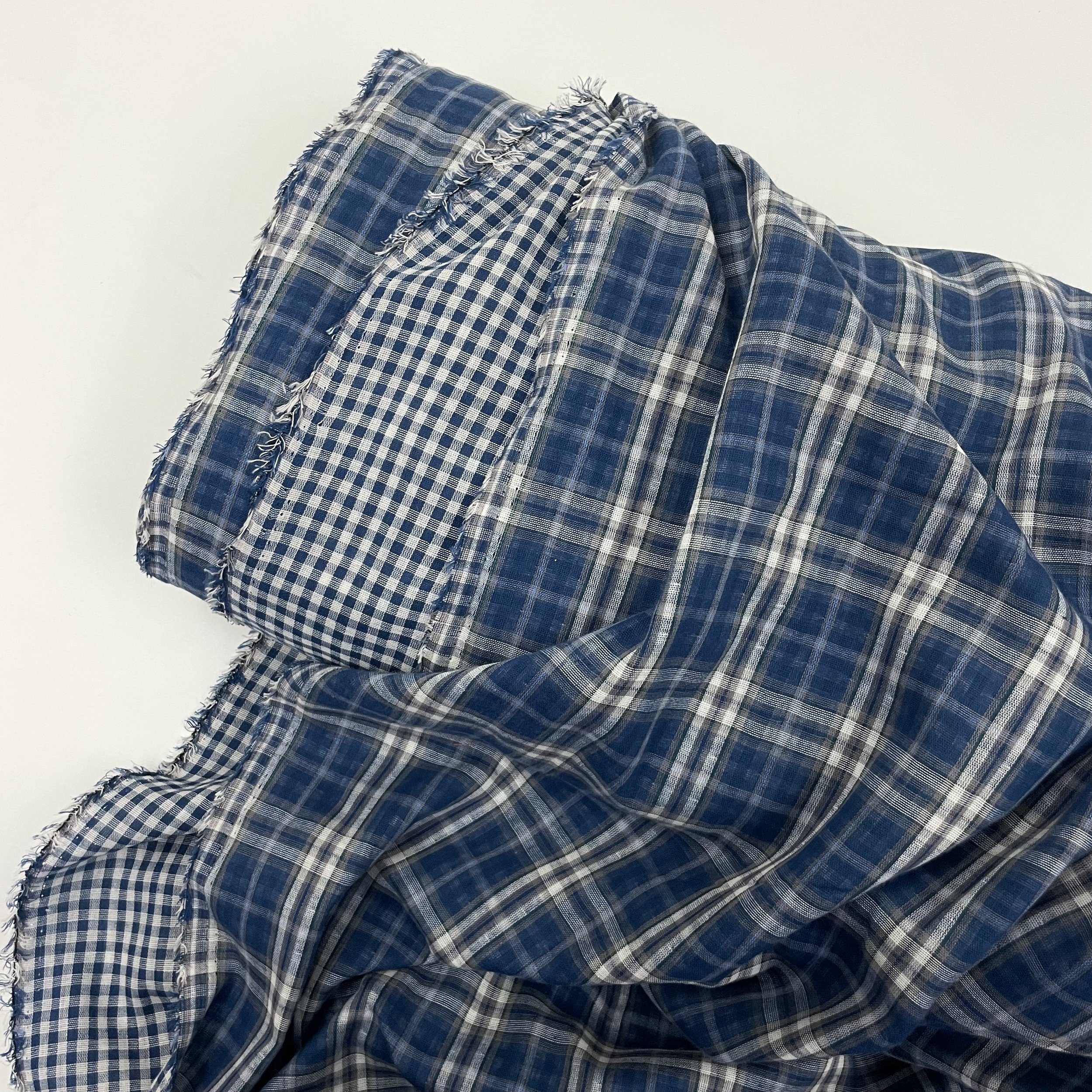 Hey Sew Sister - Double sided Double Gauze Cotton Fabric - Blue Plaid 1.jpeg
