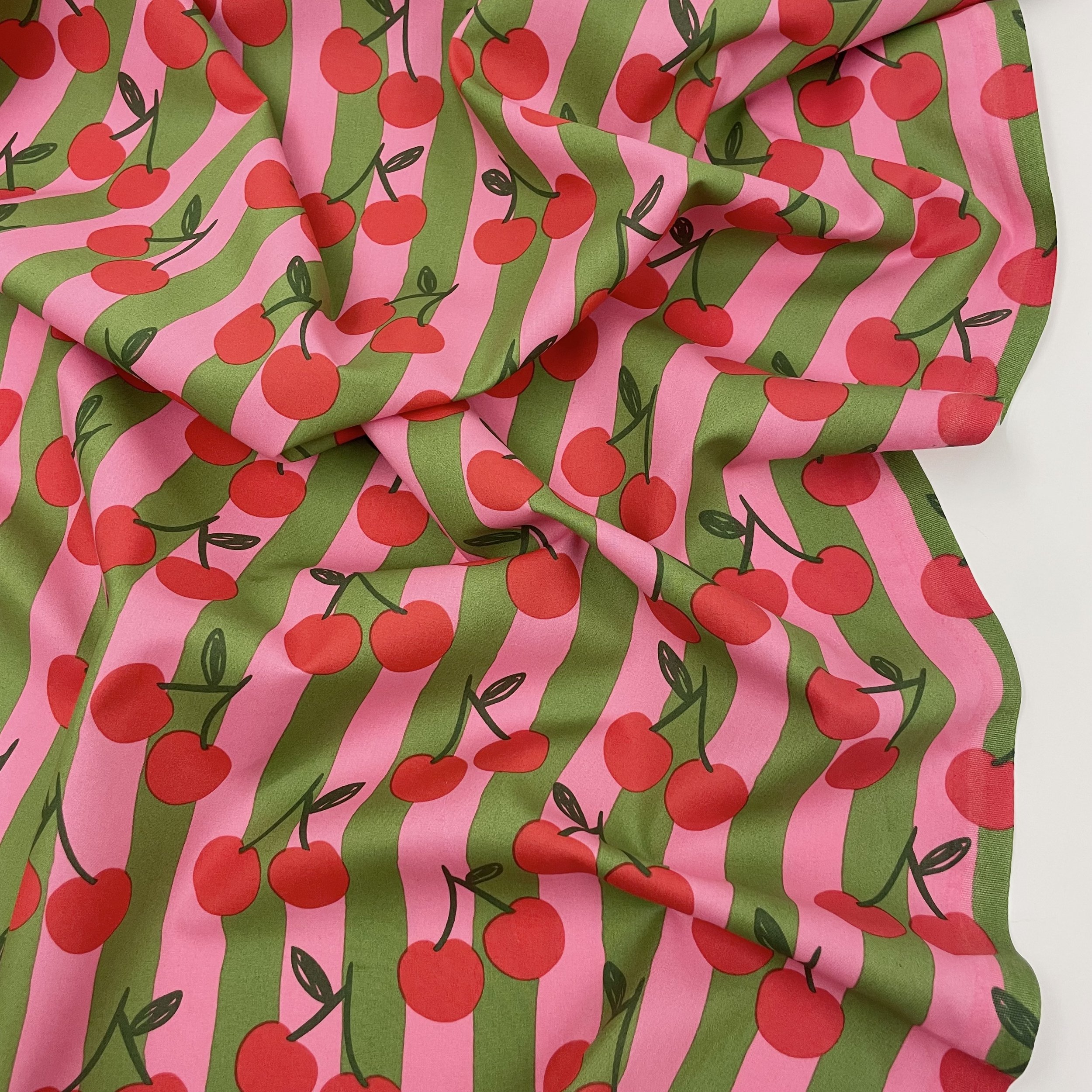 Hey Sew Sister - Cherry Stripe - Fine Cotton Poplin Fabric 2.jpeg