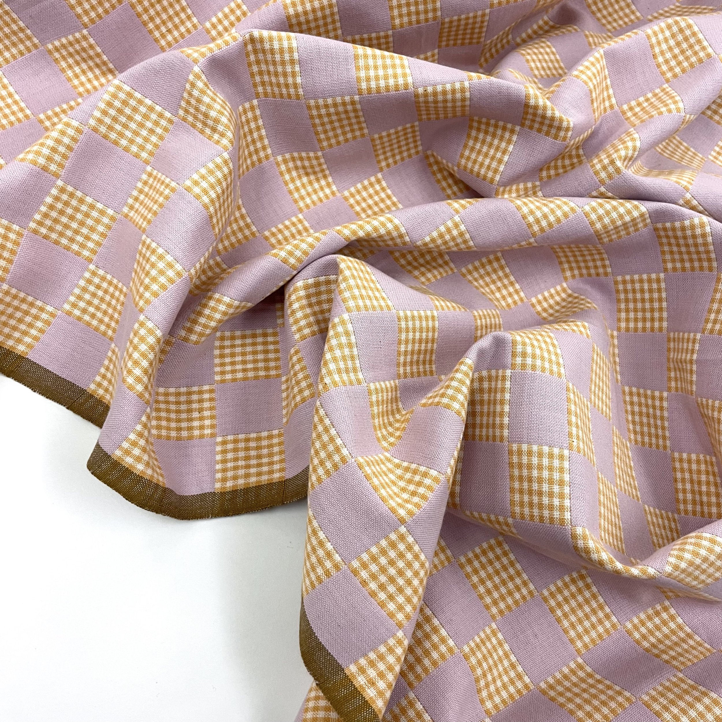 Hey Sew Sister - Ametrine Check from Checkmate by Fableism - Check Gingham Cotton Fabric 2.jpeg