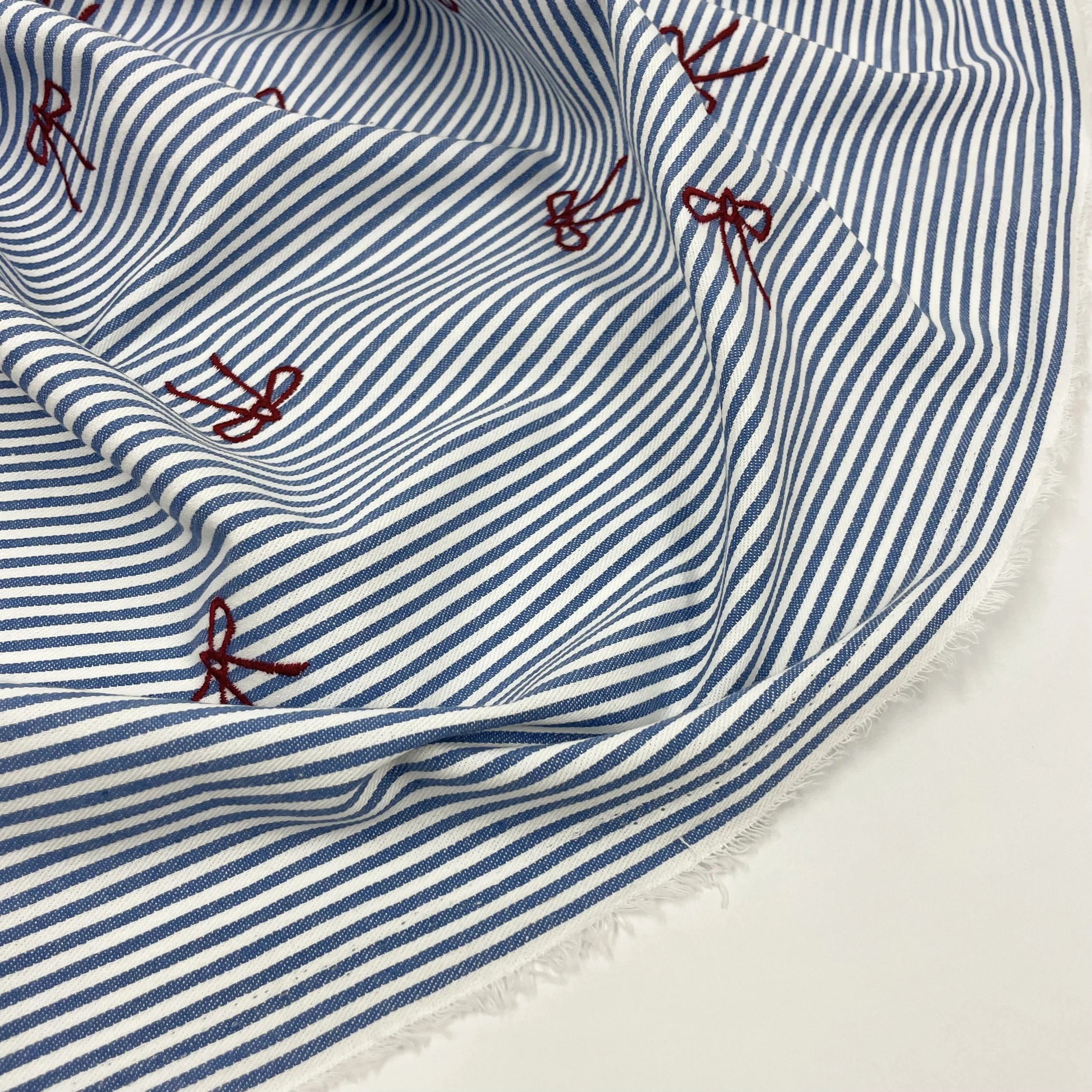 Hey Sew Sister - Valerie - Yarn Dyed Stripe Cotton Twill with Bow Embroidery 3.jpeg