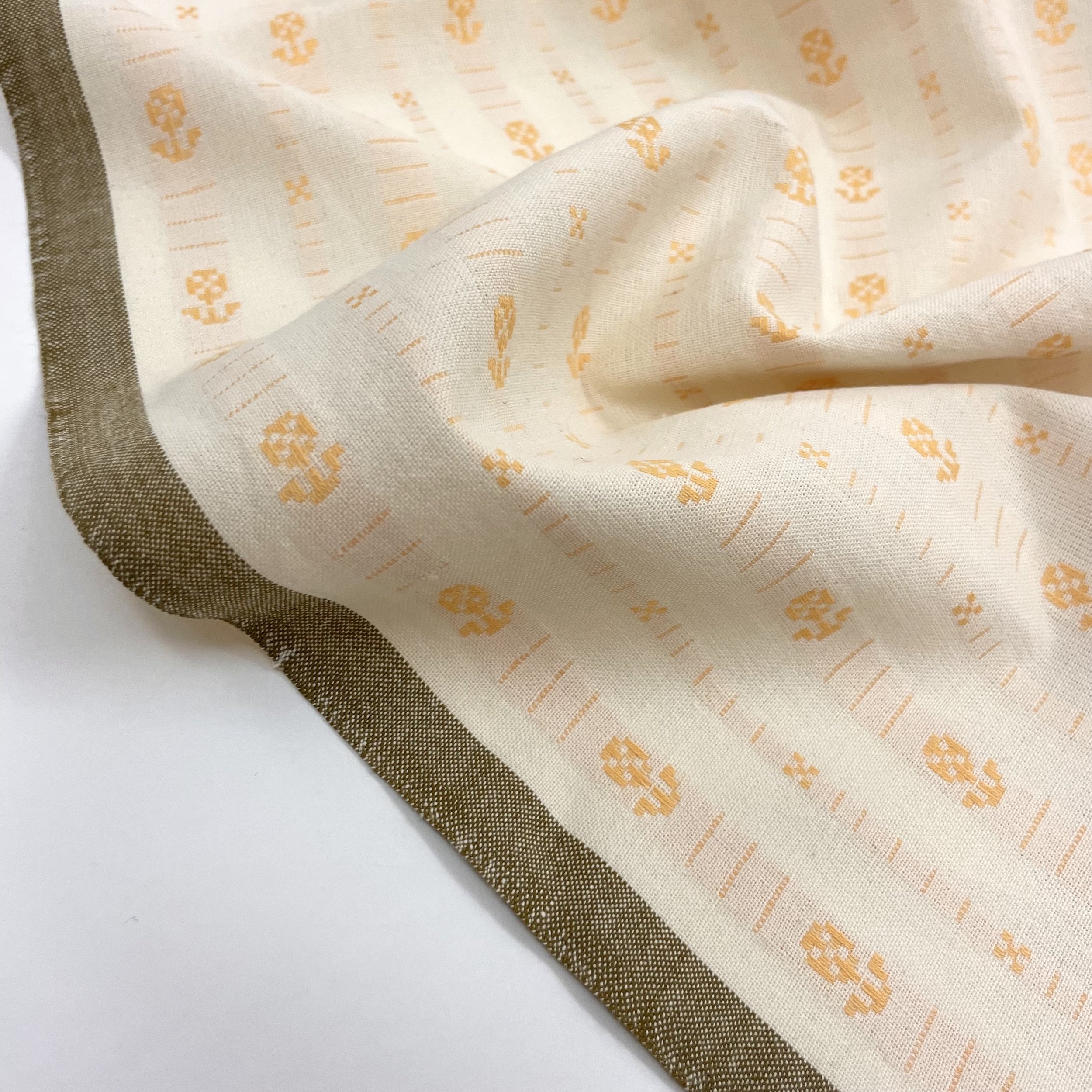 Hey Sew Sister - Fableism Supply Co - Goldenrod Flower from Swedish Holiday by House that Lars Built - Cream and Golden Yellow Yarn Dyed Floral Cotton Fabric 4.jpeg