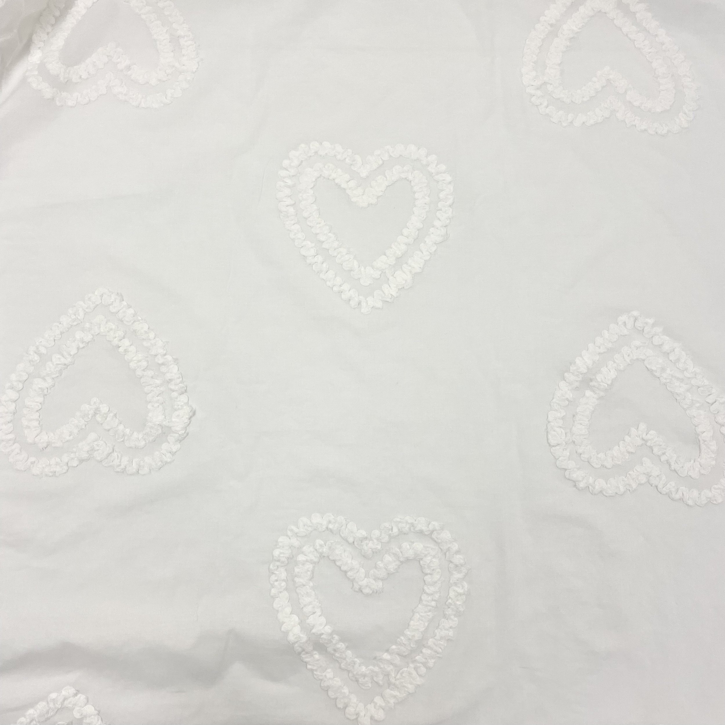 Hey Sew Sister - Mon Coeur - White Heart Embroidered Cotton Fabric 2.jpeg