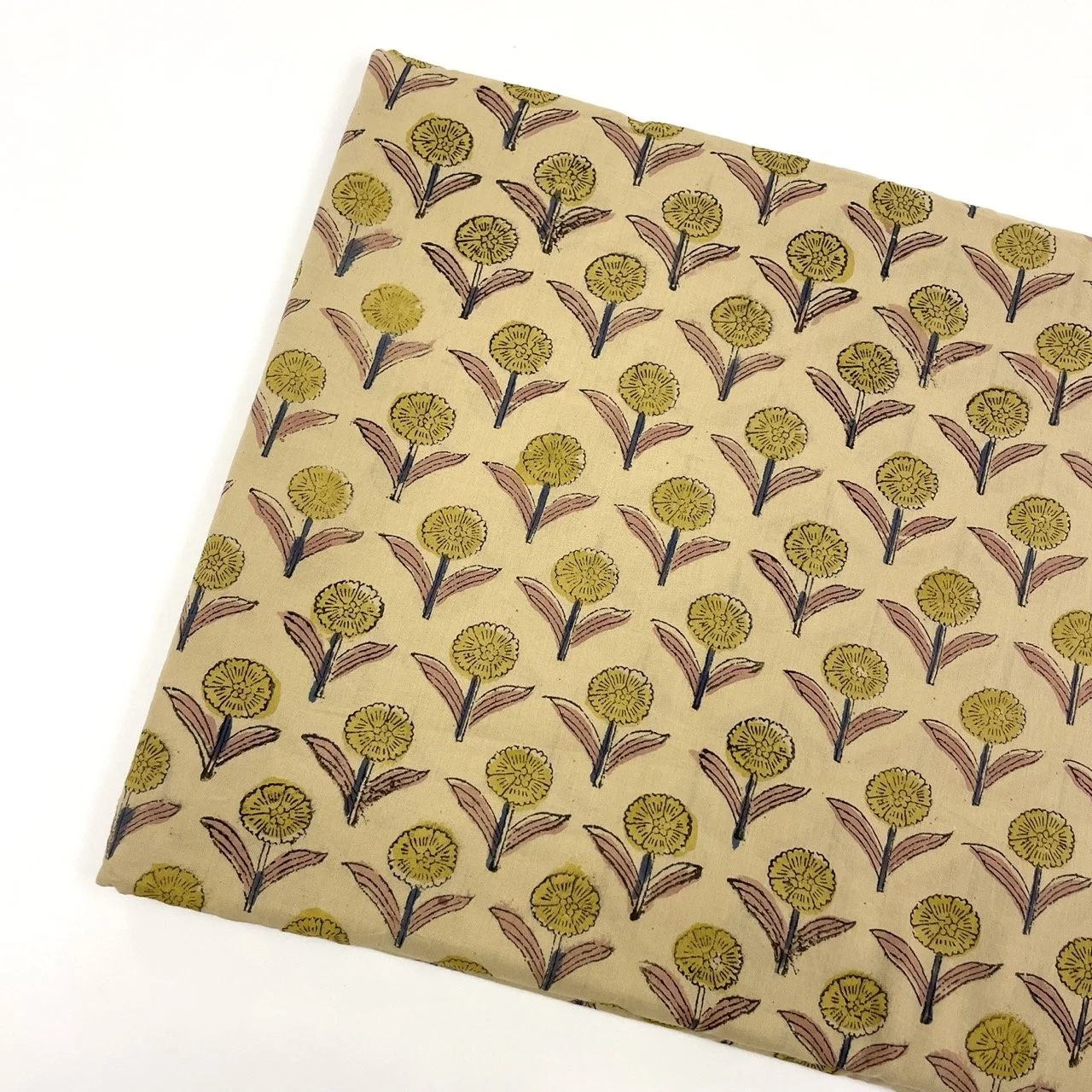 Hey Sew Sister - Marigold - Indian Block Printed Floral Cotton Fabric 1.jpeg