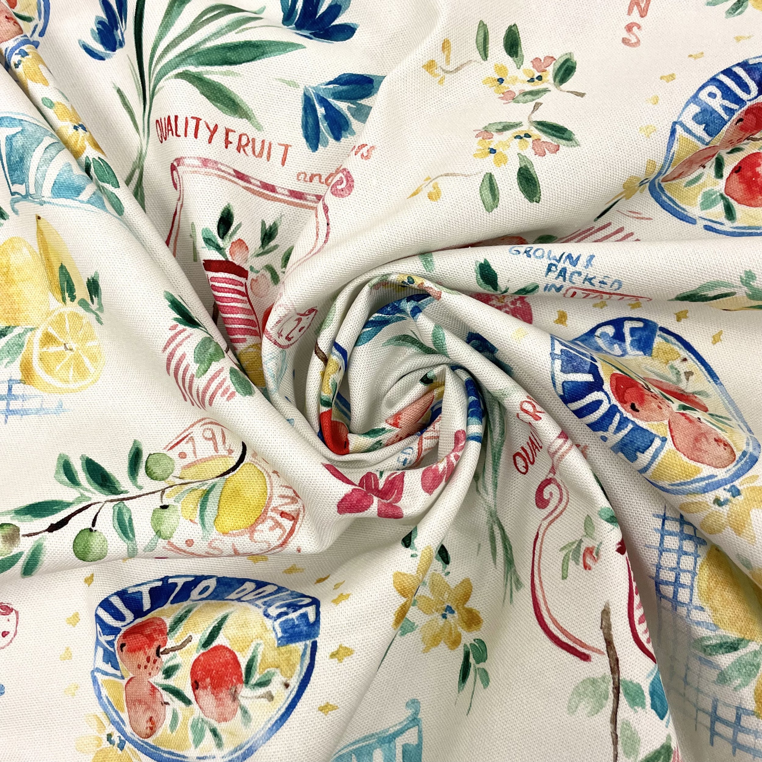 Hey Sew Sister - Piazza Mercato - Italian Market Fruit and Veg Print Cotton Canvas Fabric 3.jpeg