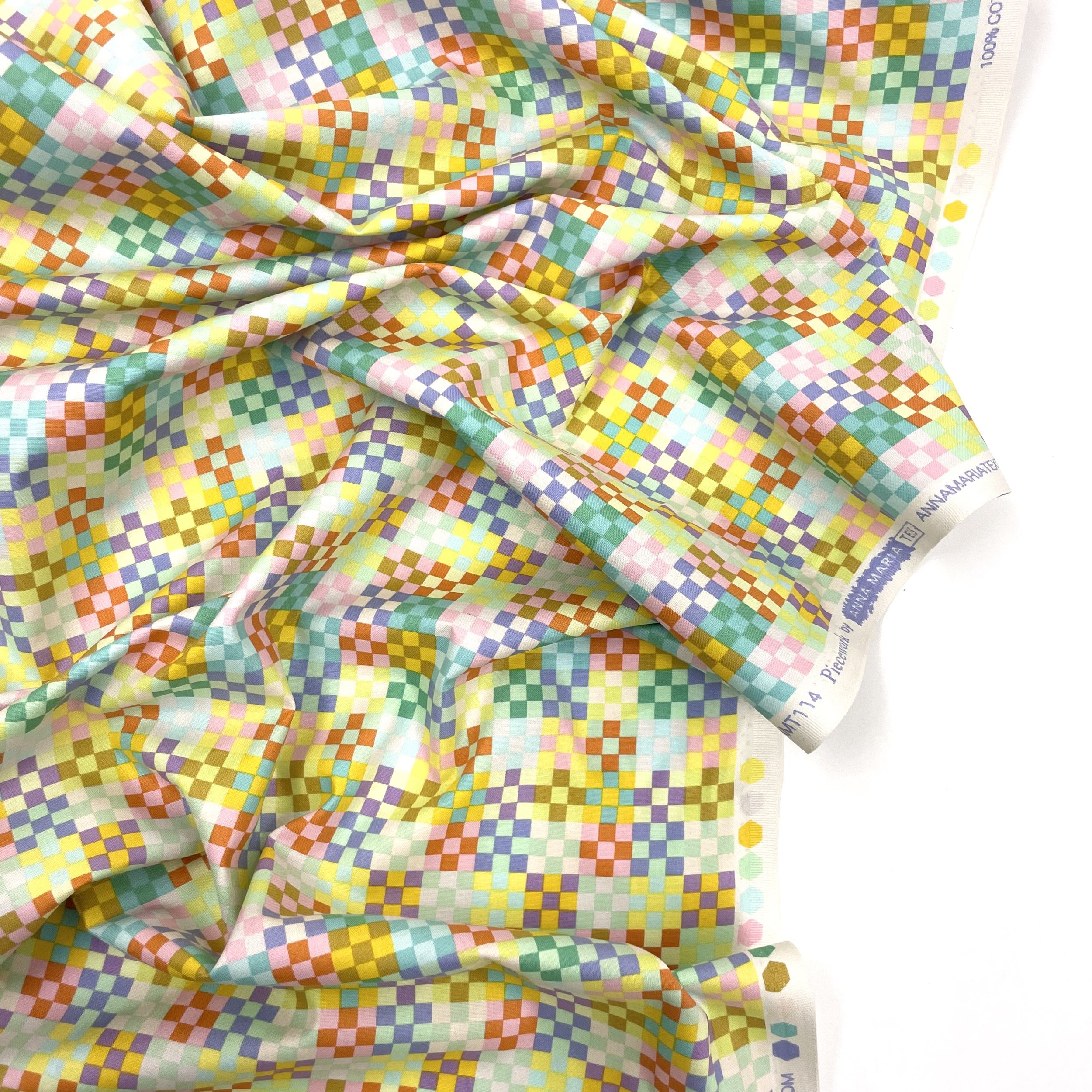 Hey Sew Sister - Piecework by Anna Maria Textiles - Cute Checkerboard - Pastel 2.jpeg