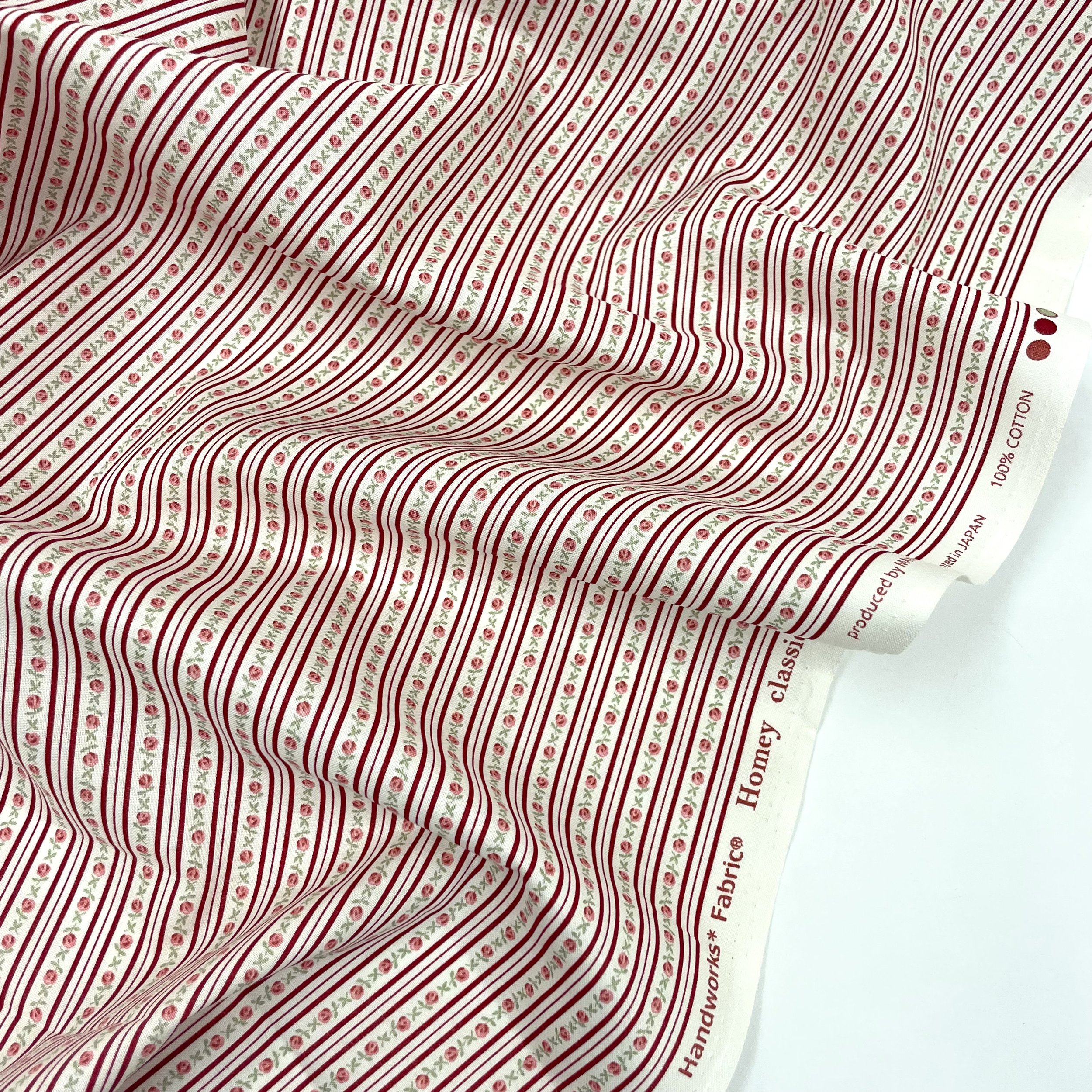Hey Sew Sister - Handworks - Rosy Stripe Cotton Fabric 2.jpeg