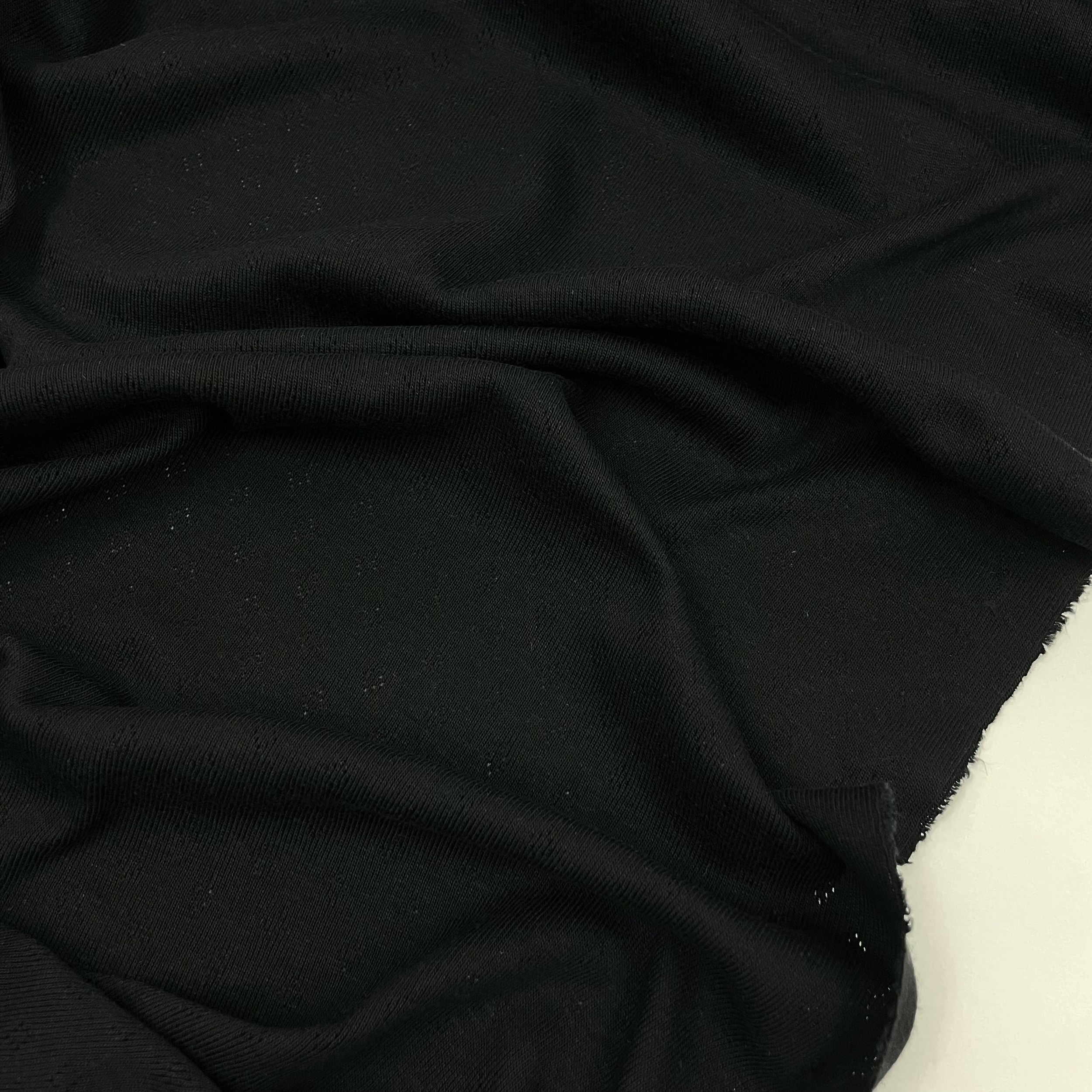 Hey Sew Sister - Black Cotton Pointelle Fabric 2.jpeg