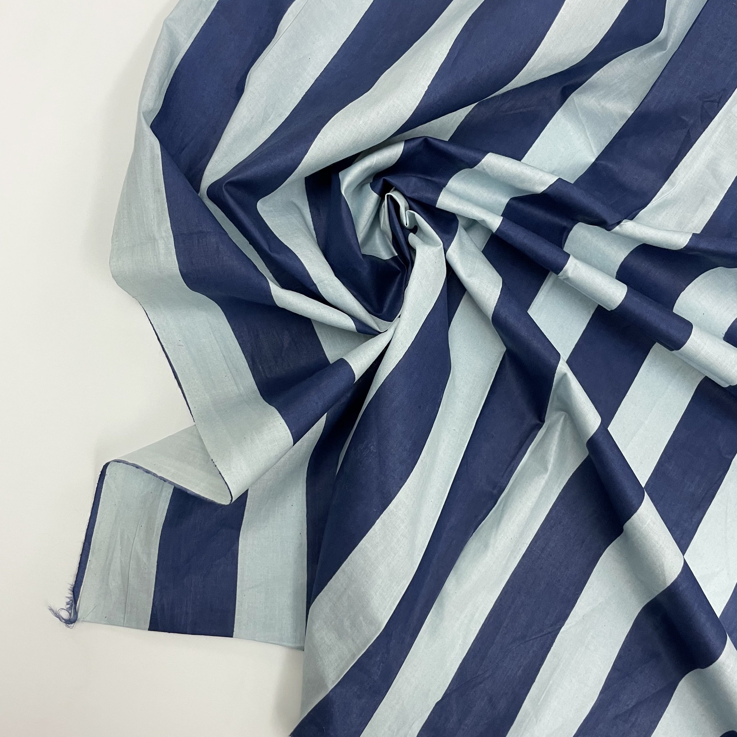 Hey Sew Sister - Tigress - Indian Stripe Screen Printed Cotton Fabric for Sewing - Blue Stripe 3.jpeg