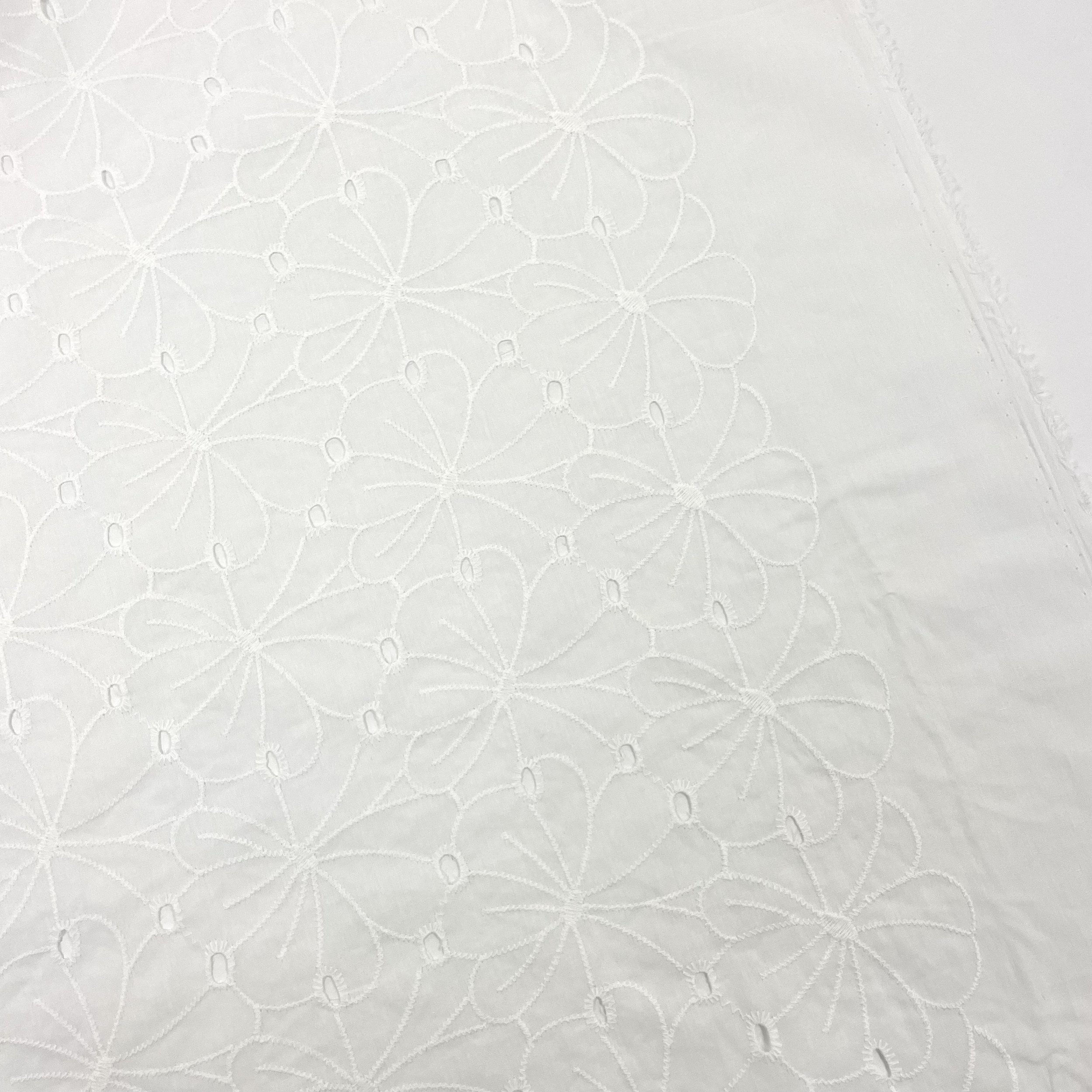 Hey Sew Sister - White Floral Embroidered Eyelet Cotton Fabric 2.jpeg