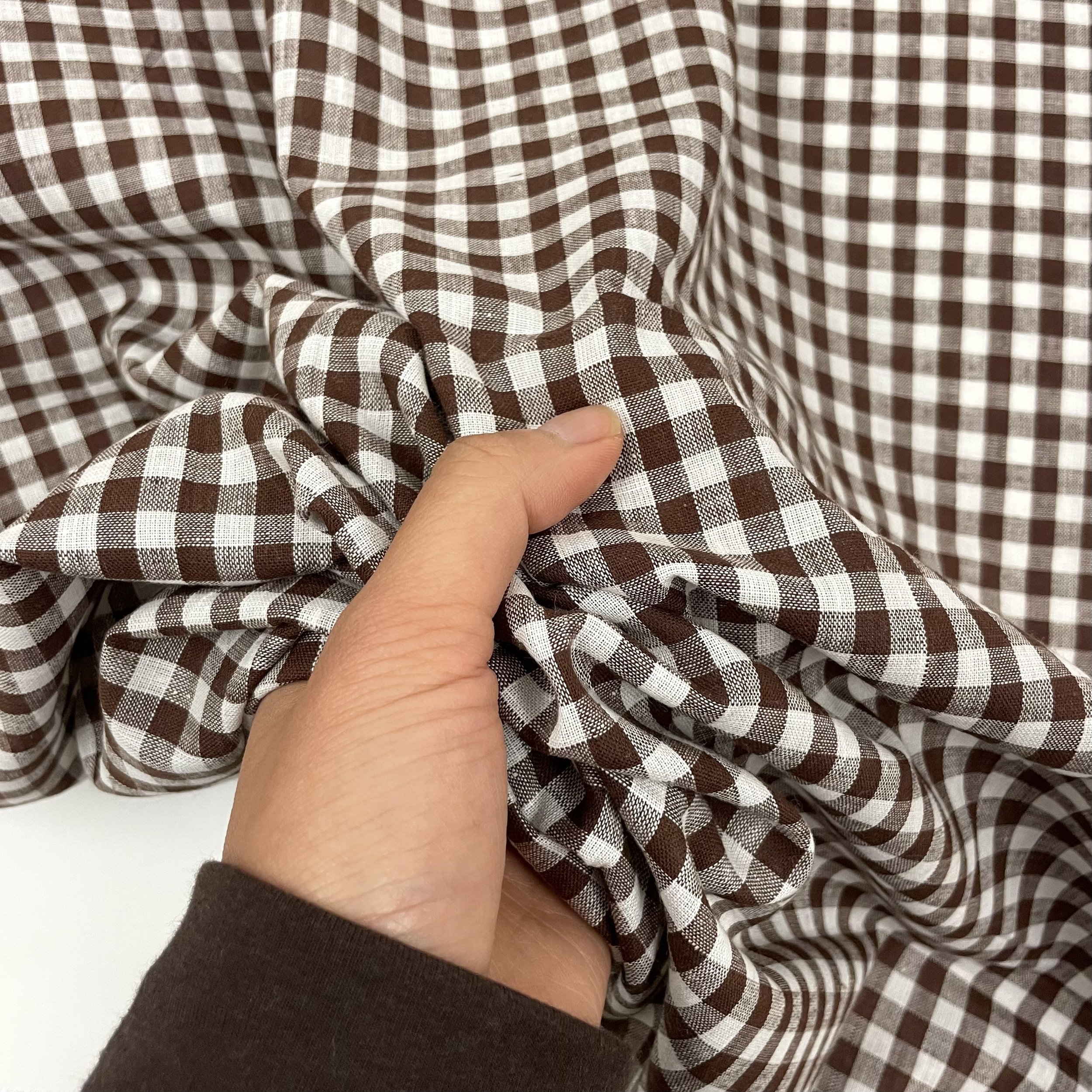 Hey Sew Sister - Cocoa Gingham - 6mm Cotton Gingham Fabric 5.jpeg
