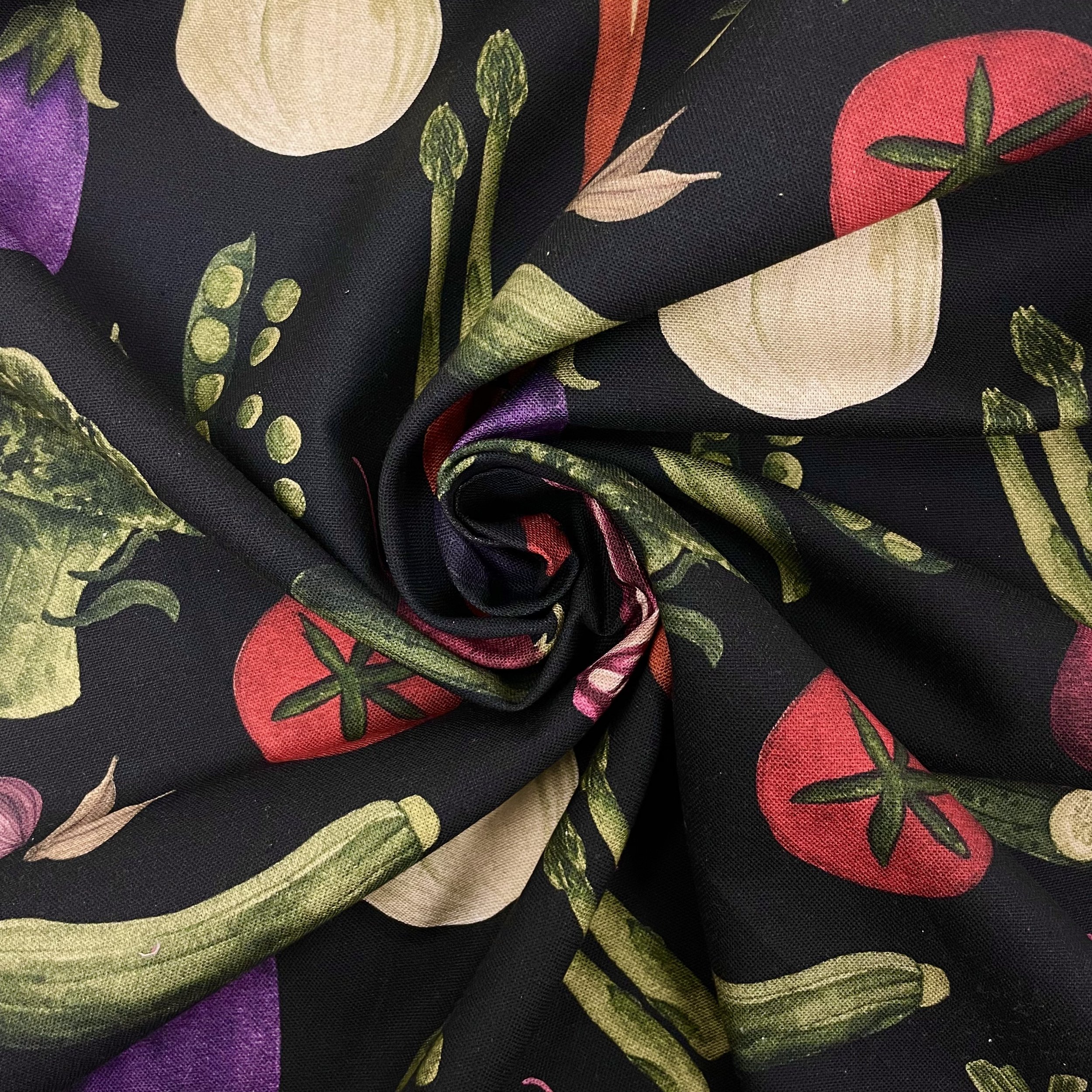 Hey Sew Sister - Vegetable Patch - Lightweight Cotton Canvas Fabric Black 4.jpeg