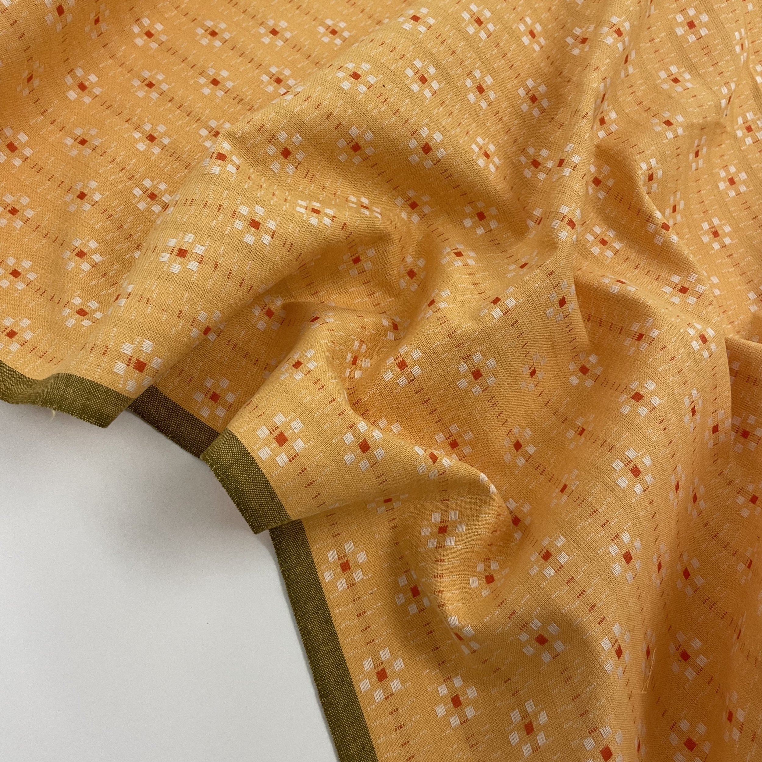 Hey Sew Sister - Fableism Supply Co - Goldenrod Daisy from Swedish Holiday by House that Lars Build - Yellow Yarn Dyed Daisy Flower Cotton Fabric 2.jpeg