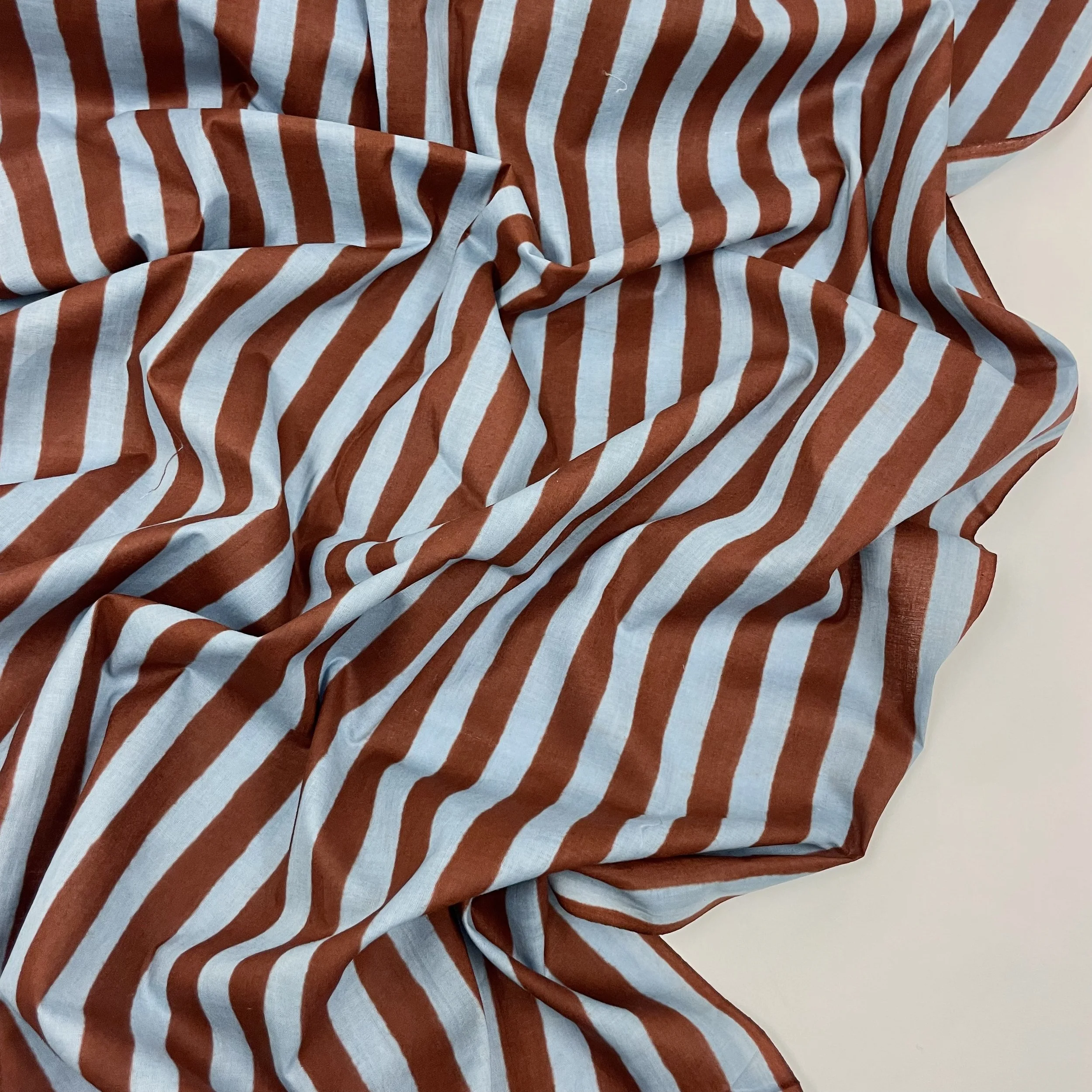 Hey Sew Sister - Indian Screen Printed Stripes - Cocoa Riviera 2.jpeg