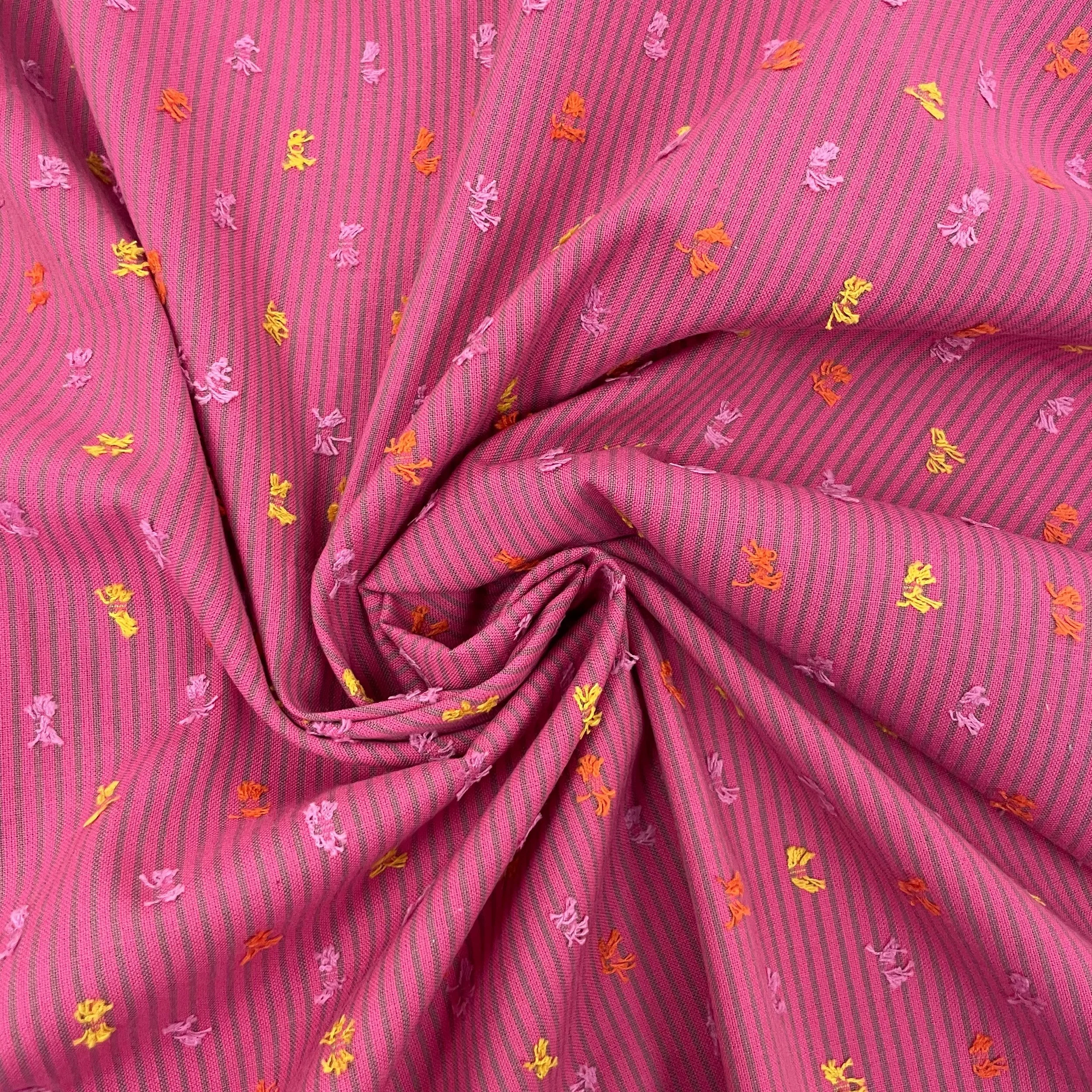 Hey Sew Sister Anna Maria Textiles Yarn Dyes Cotton Fabric Seedlings - Fuchsia 4.jpeg