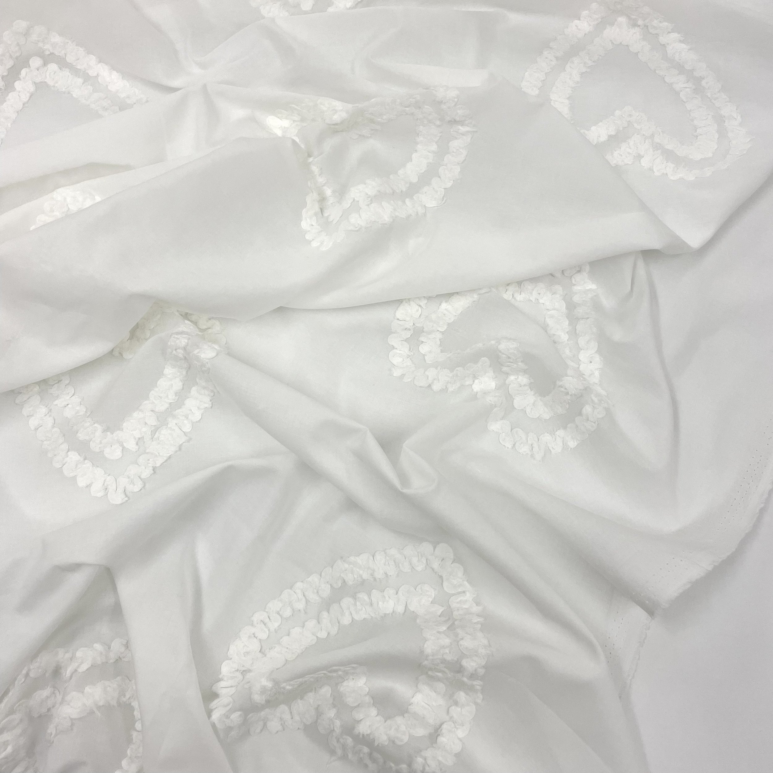 Hey Sew Sister - Mon Coeur - White Heart Embroidered Cotton Fabric 4.jpeg