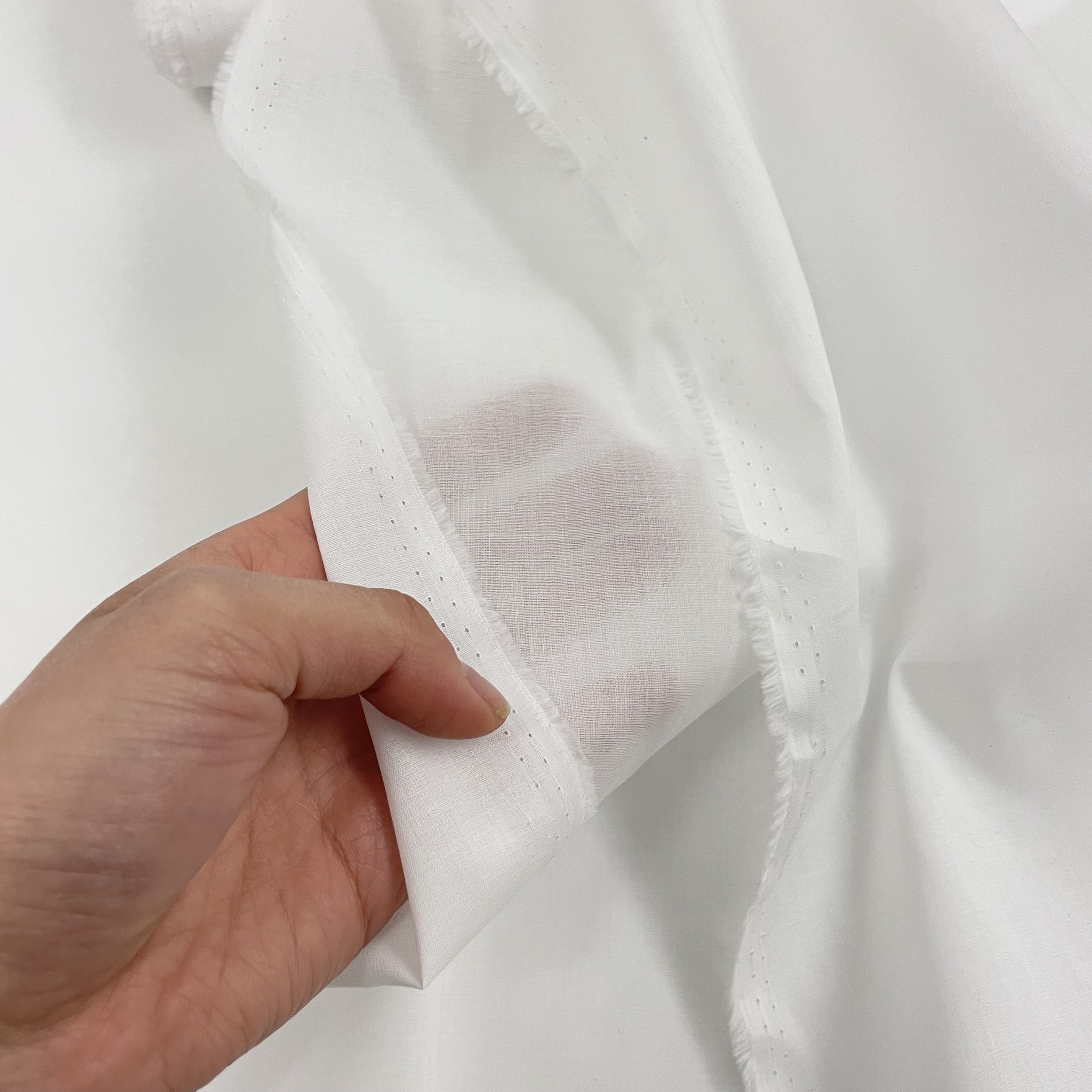 Hey Sew Sister - Organic Cotton Voile Fabric - White 2.jpeg