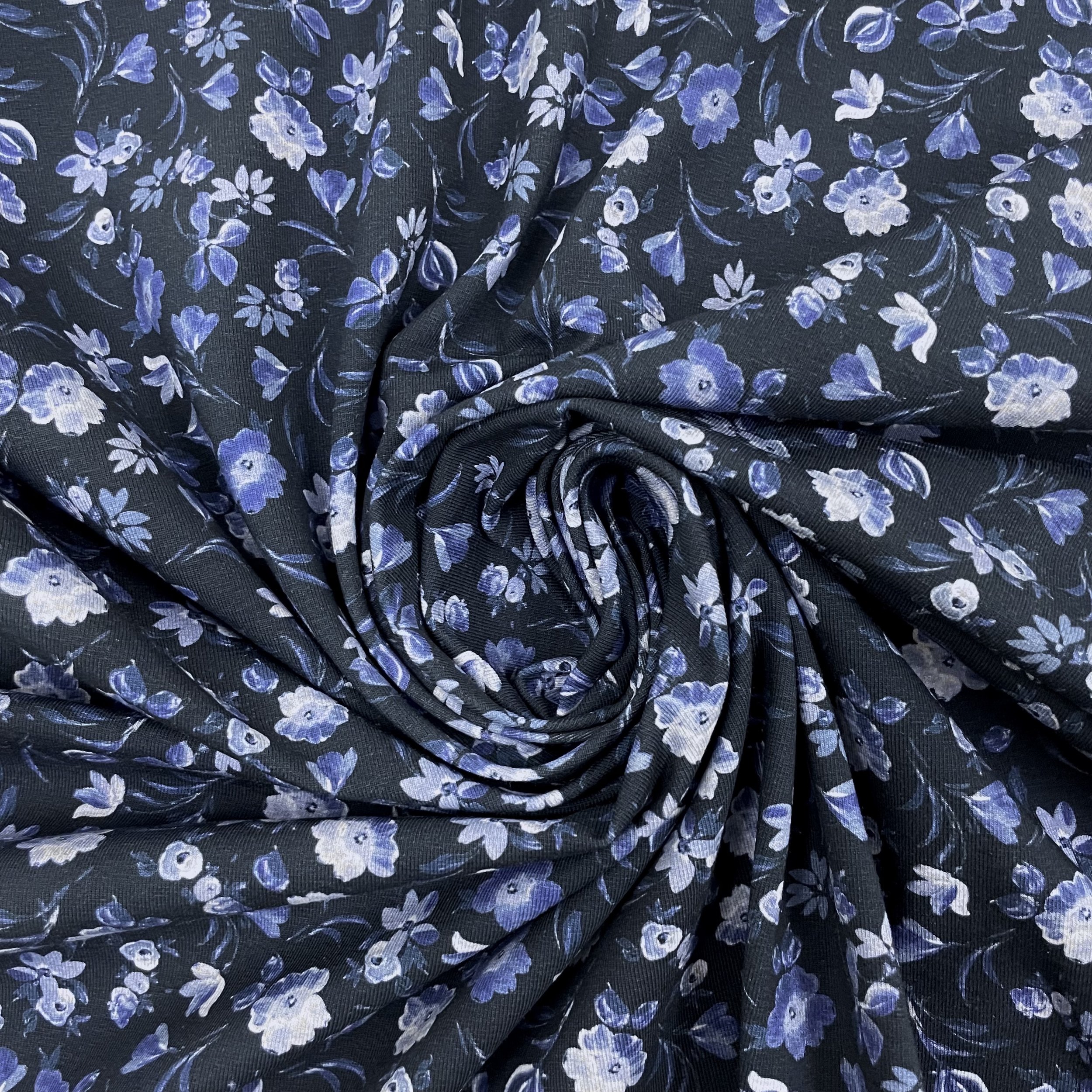 Hey Sew Sister - Navy Floral Cotton Jersey Fabric 3.jpeg