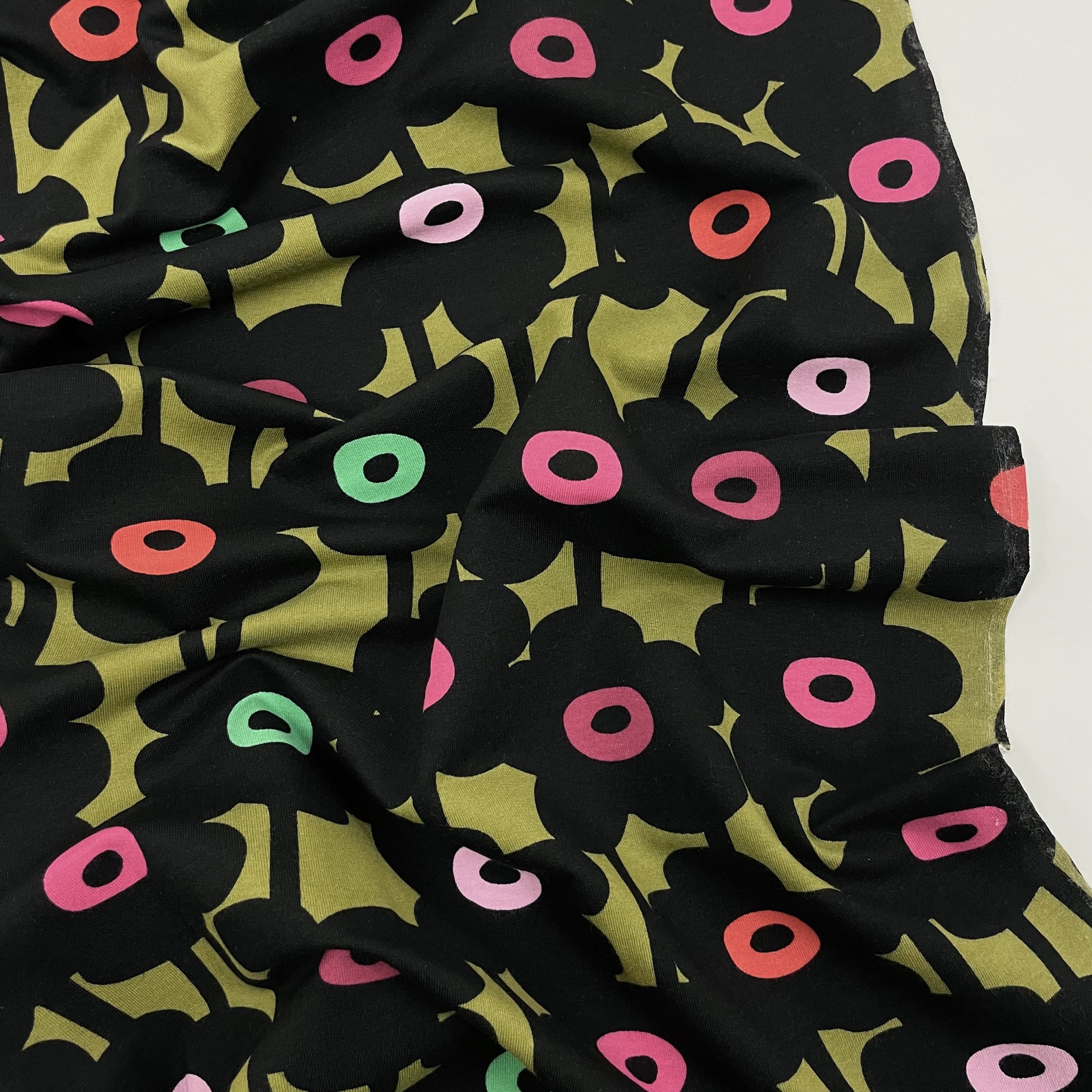 Hey Sew Sister - Nerida Hansen - Daisychain - Soft Cotton Sweatshirt Fabric - Dark Green 2.jpeg
