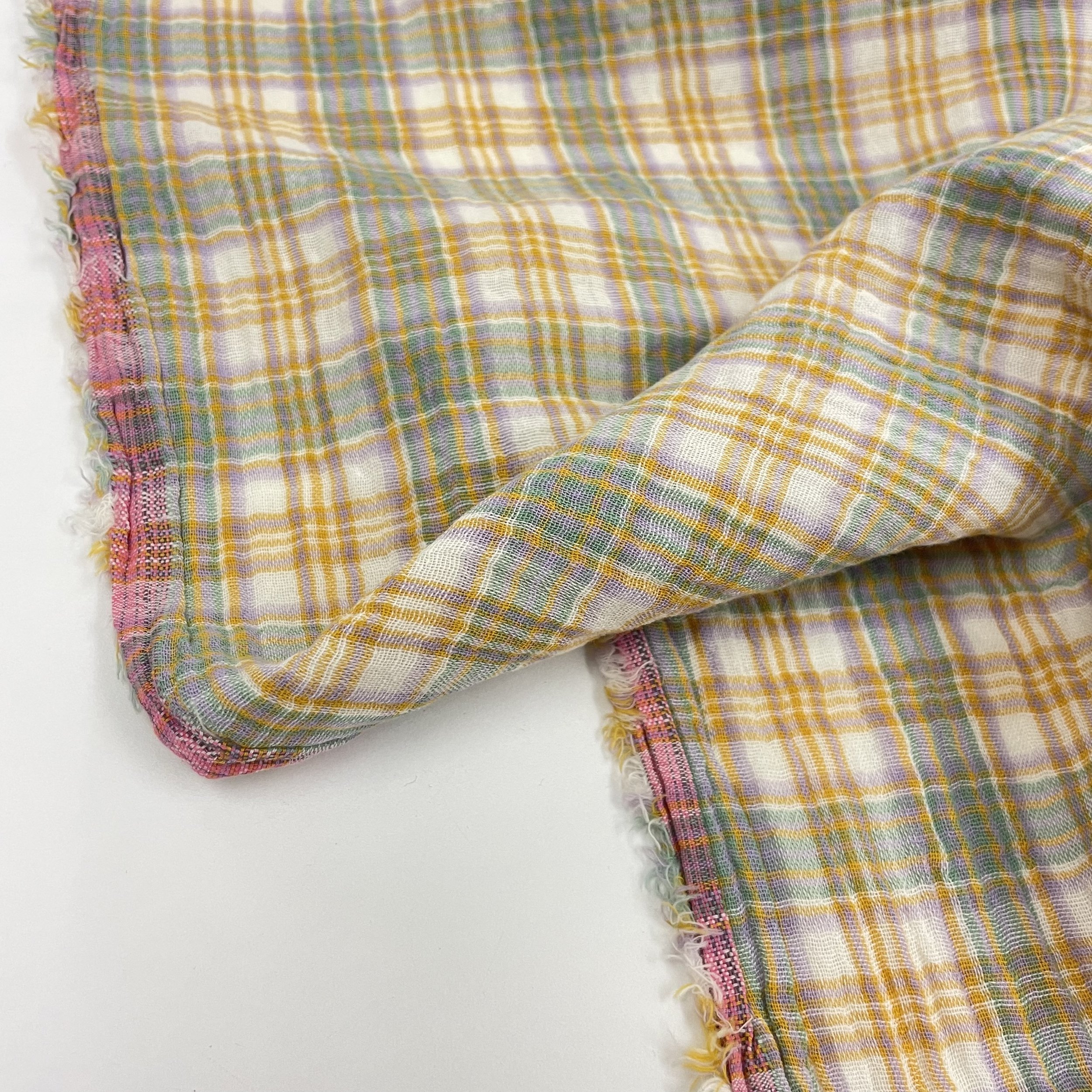 Hey Sew Sister - Pastel Picnic Rainbow pastel yarn dyed cotton double gauze fabric 3.jpeg