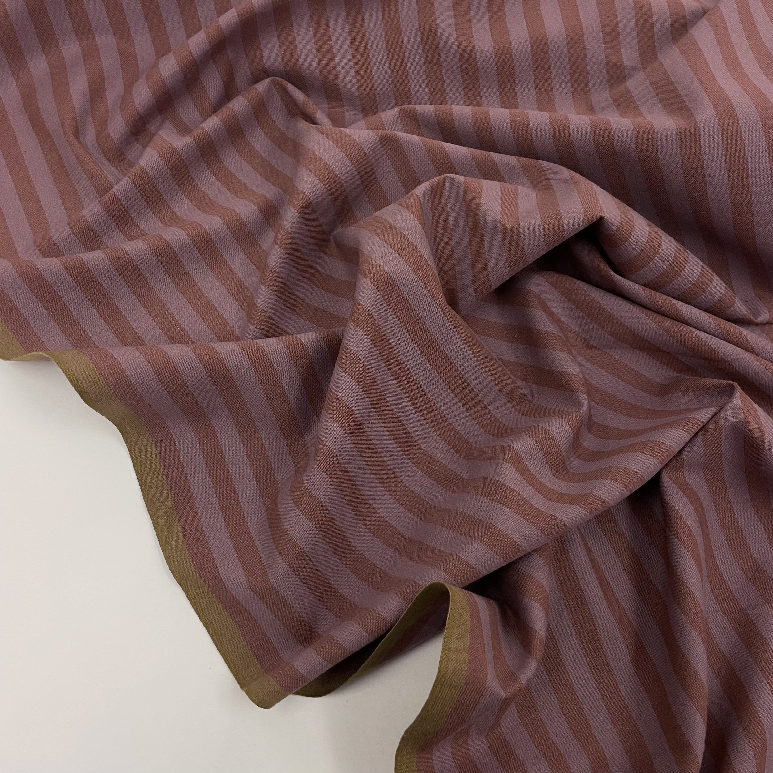 Hey Sew Sister - Fableism - Fig Yarn Dyed Stripes from Sun Stripes - Cotton Fabric 2.jpeg