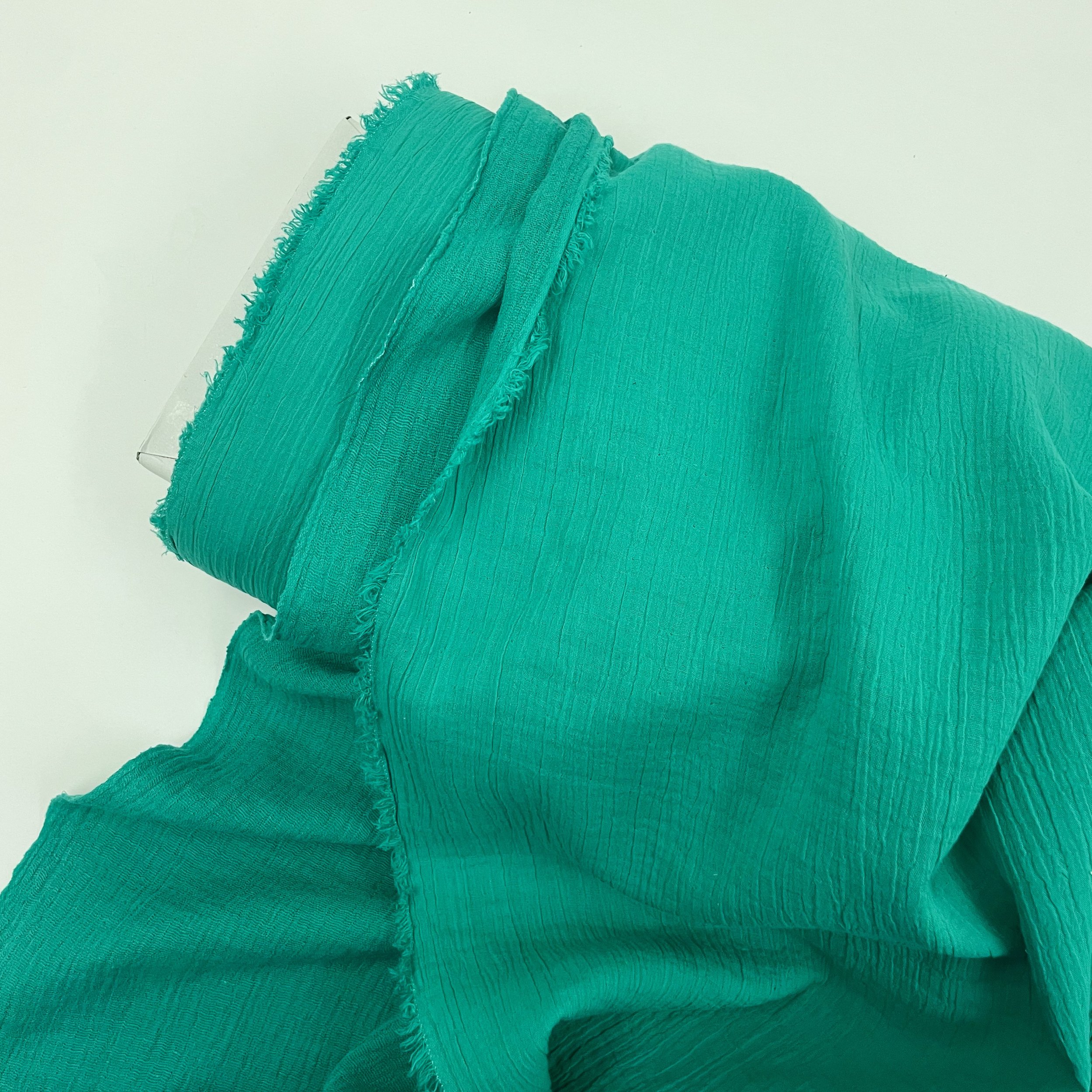 Hey Sew Sister - Emma - Cotton Linen Jacquard - Teal Fabric 1.jpeg