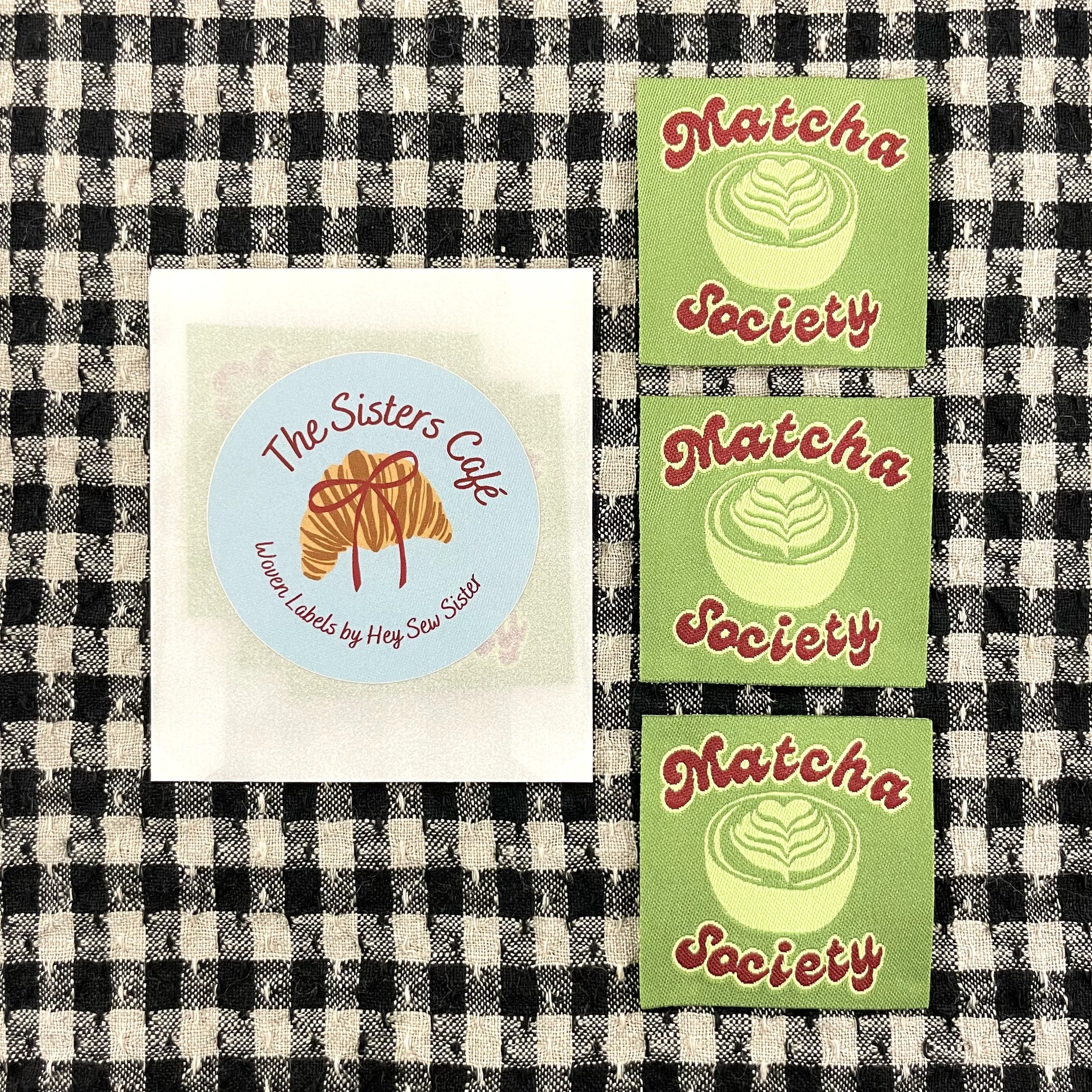 Hey Sew Sister - The Sisters Cafe - Woven Sewing Label Collection - Matcha Society.jpeg