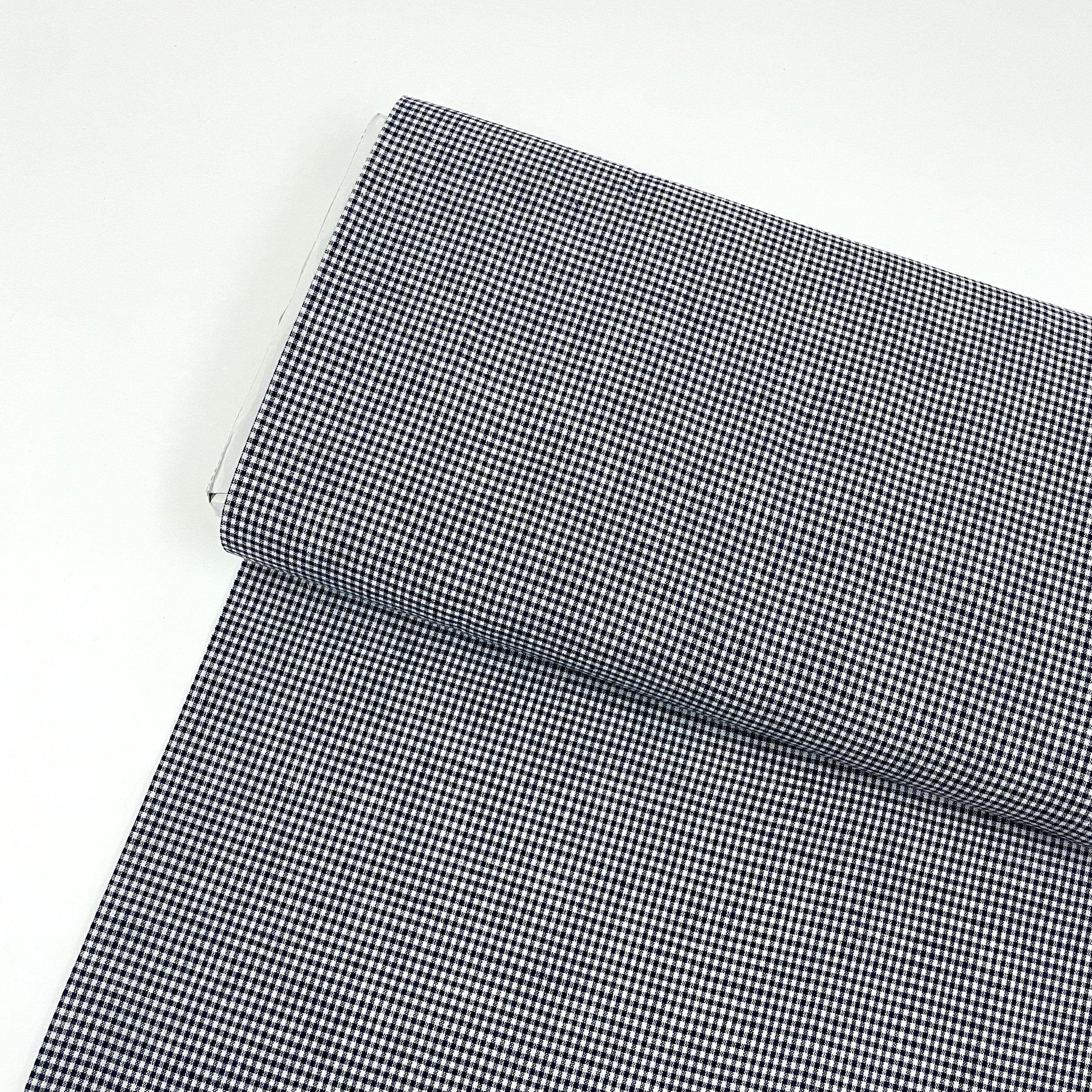 Hey Sew Sister - Tiny Yarn Dyed Cotton Gingham - navy and white 1.jpeg