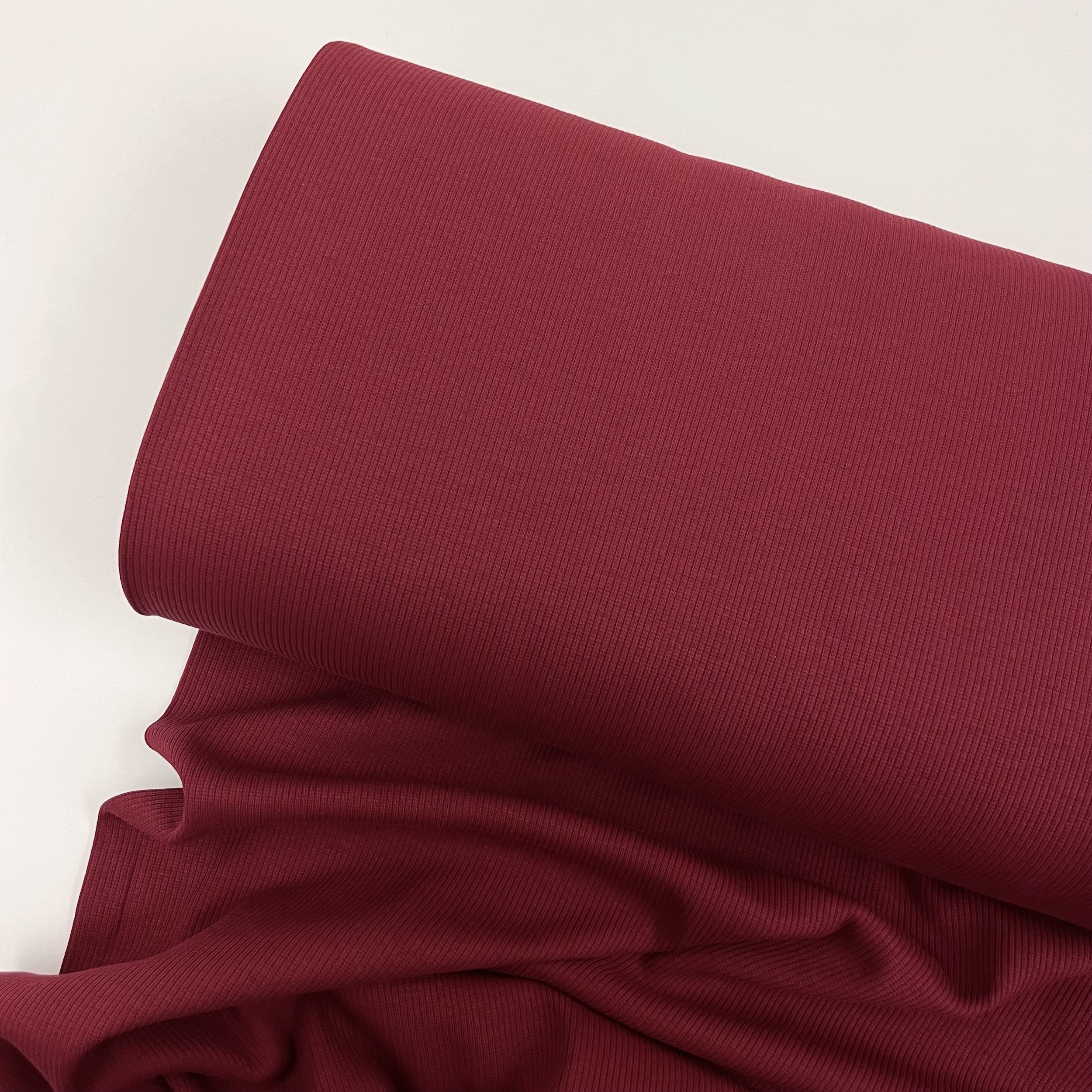 Hey Sew Sister - Avalana - Ribbed Cotton Jersey - Cherry Red Cotton Jersey Fabric 1.jpeg
