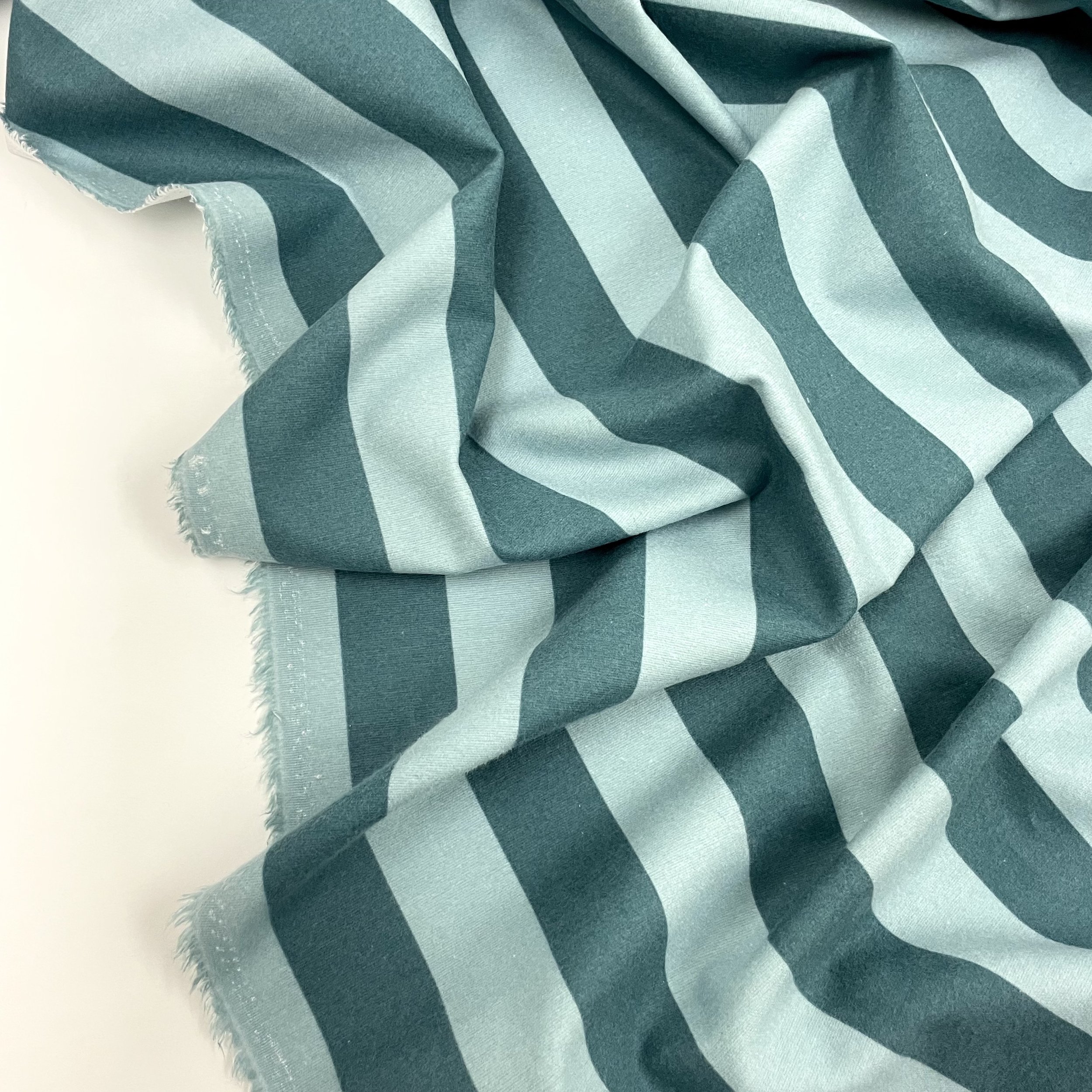 Hey Sew Sister - Stripe Print Cotton Flannel Fabric - The Cat's Pyjamas - Spearmint 2.jpeg