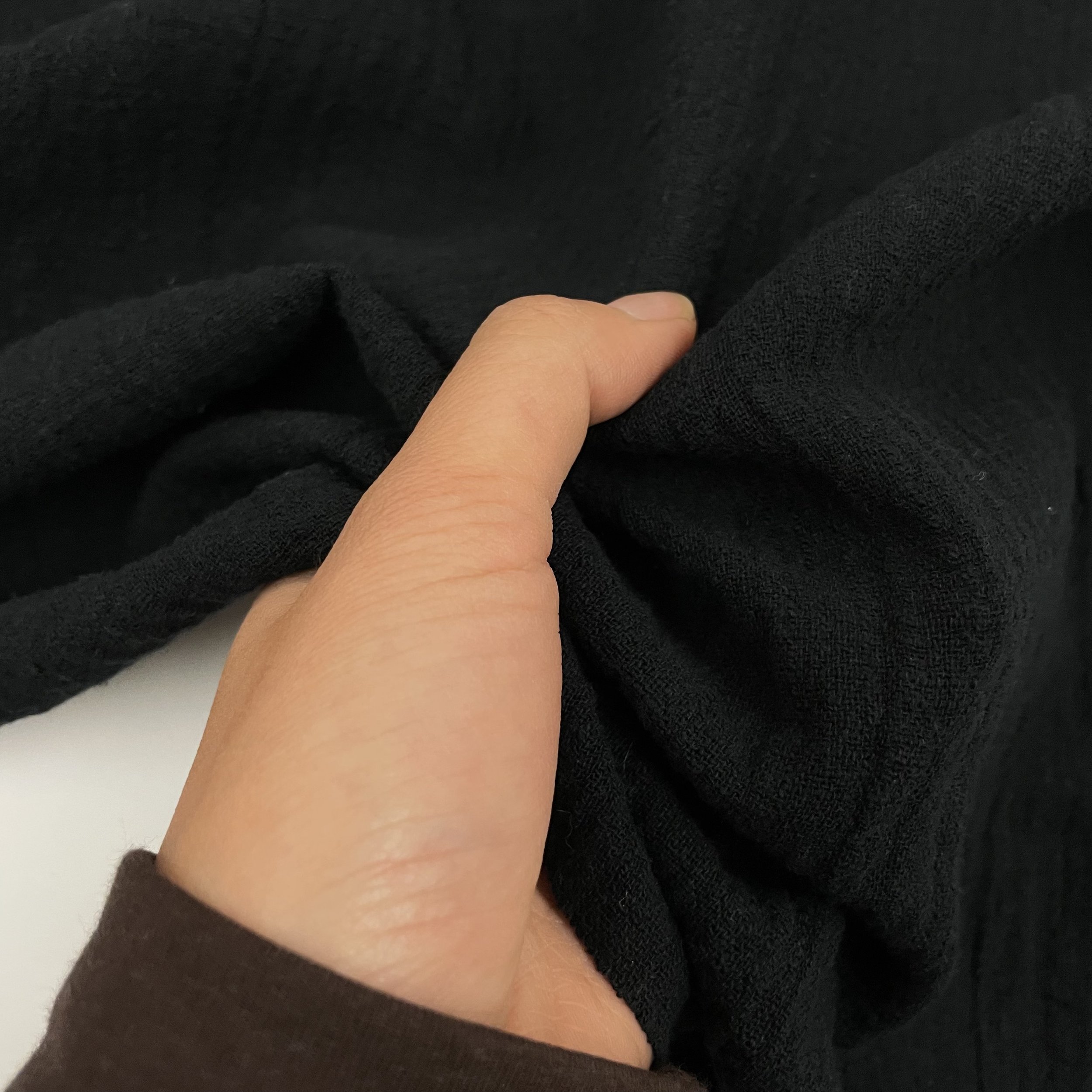 Hey Sew Sister - Lightweight Slub Cotton Fabric - Black 5.jpeg