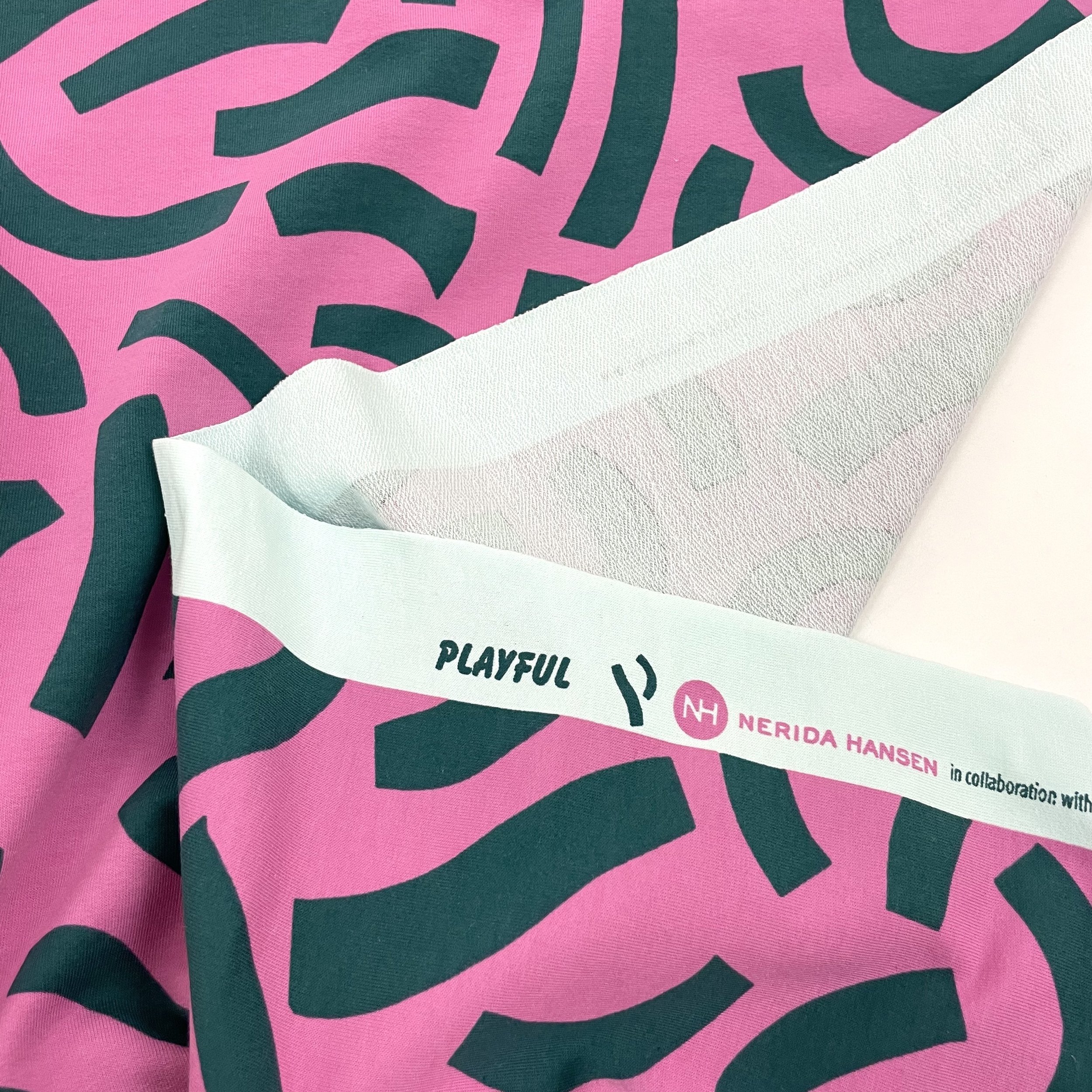 Hey Sew Sister - Nerida Hansen - Playful - Confetti Print Cotton French Terry Fabric - Pink and Green 4.jpeg