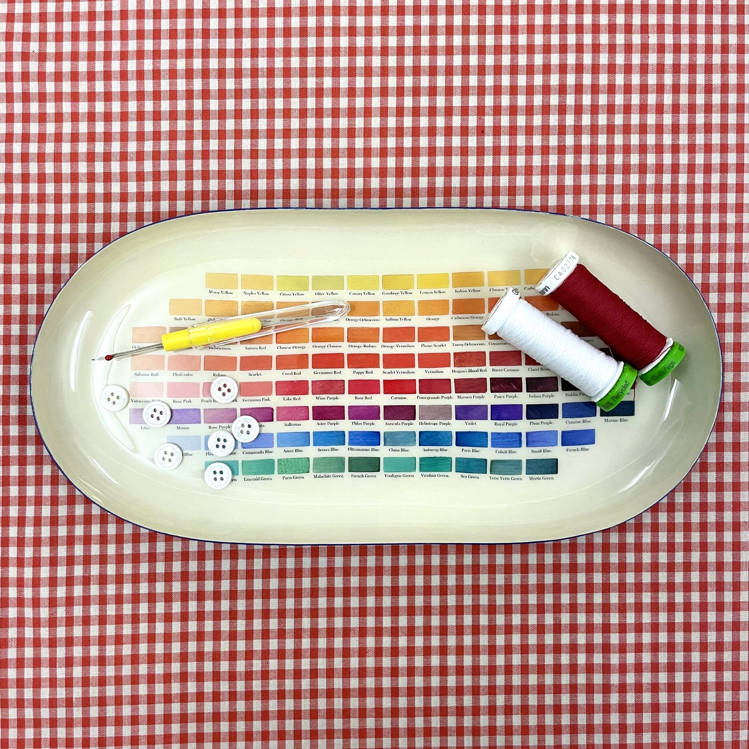 Hey Sew Sister - Roomytown - Werner'sNomenclature of Colours - Oval Enamel Tray 2.jpeg