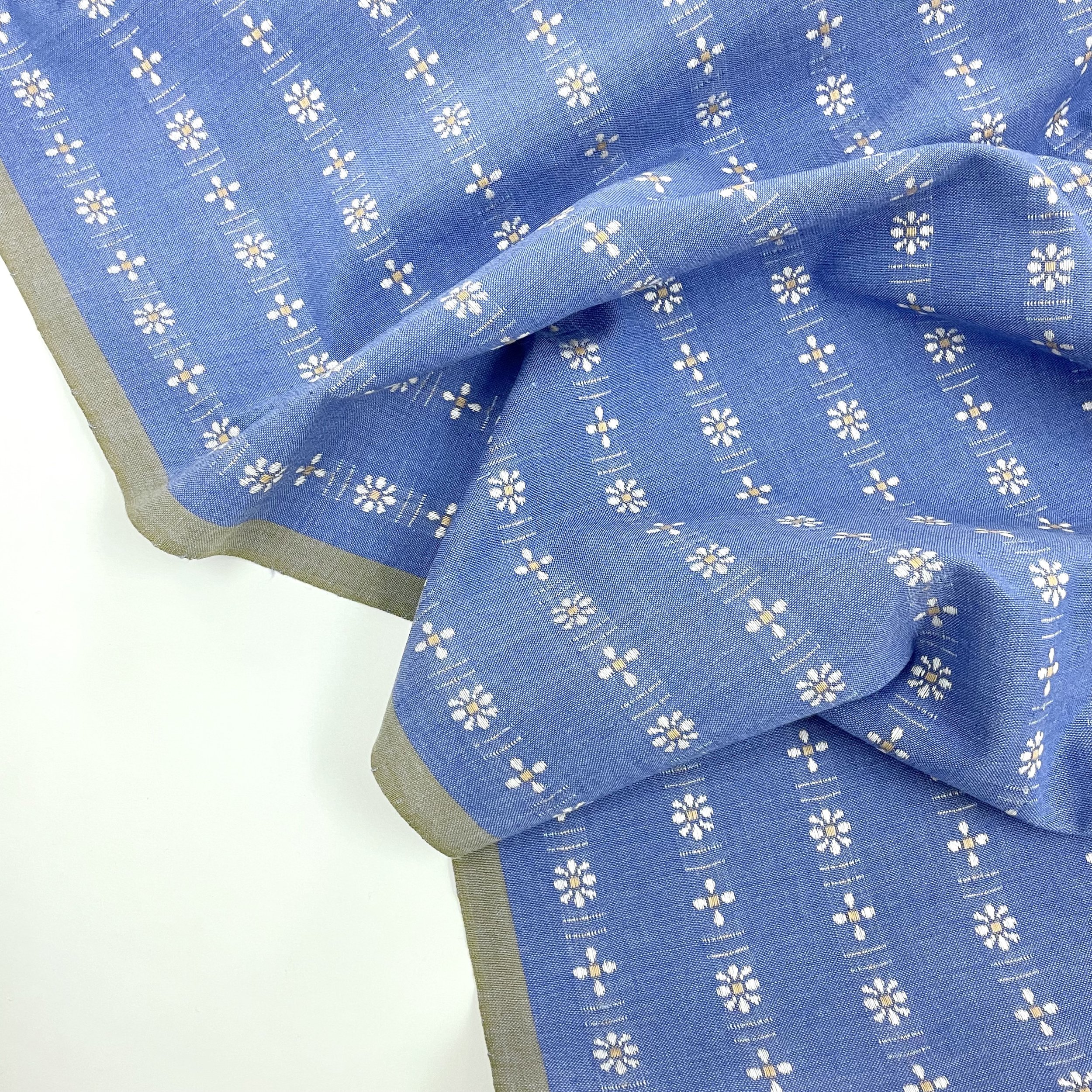 Hey Sew Sister - Fableism - Cornflower from Forest Forage - Blue Yarn Dyed Daisy Floral Cotton Fabric 2.jpeg