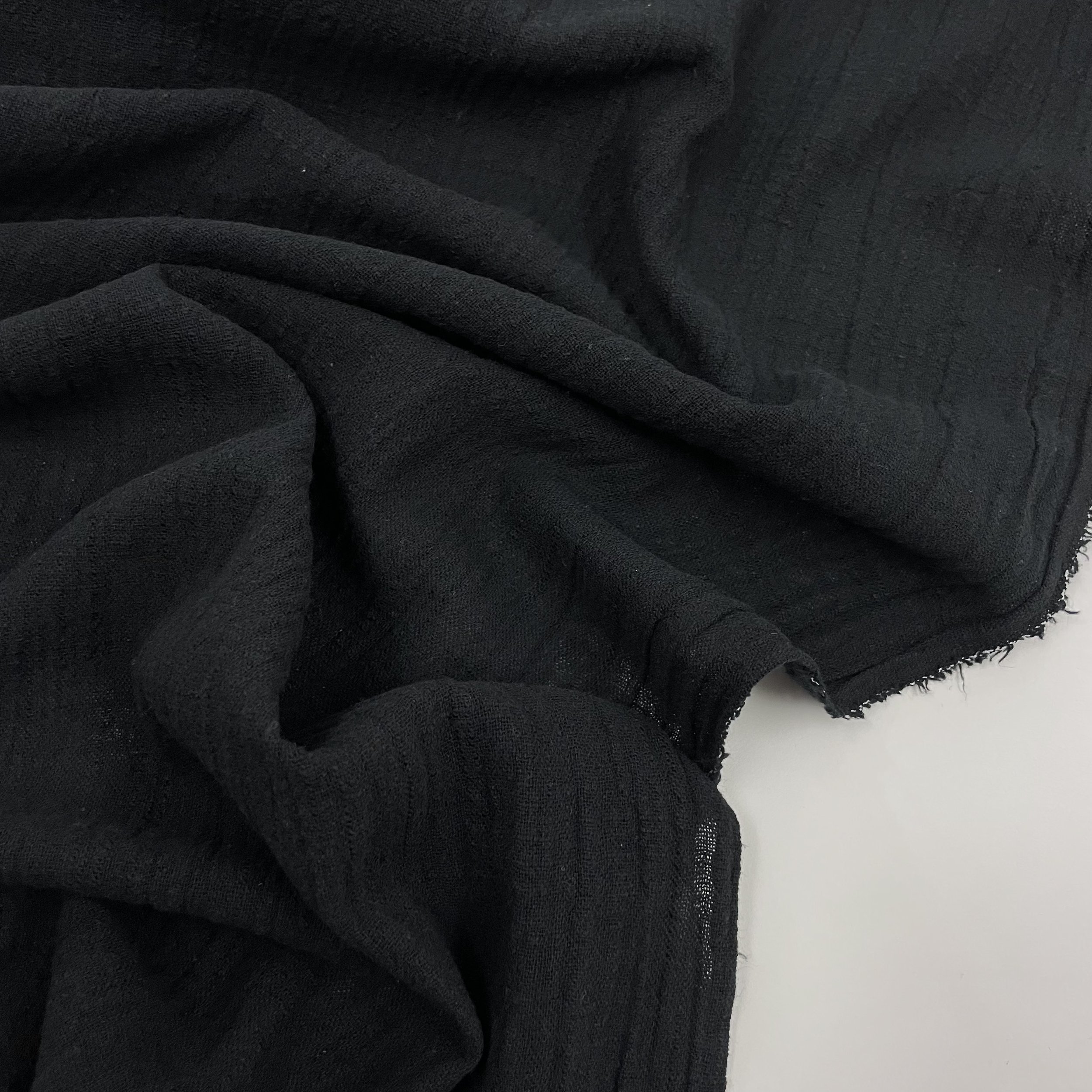 Hey Sew Sister - Lightweight Slub Cotton Fabric - Black 2.jpeg