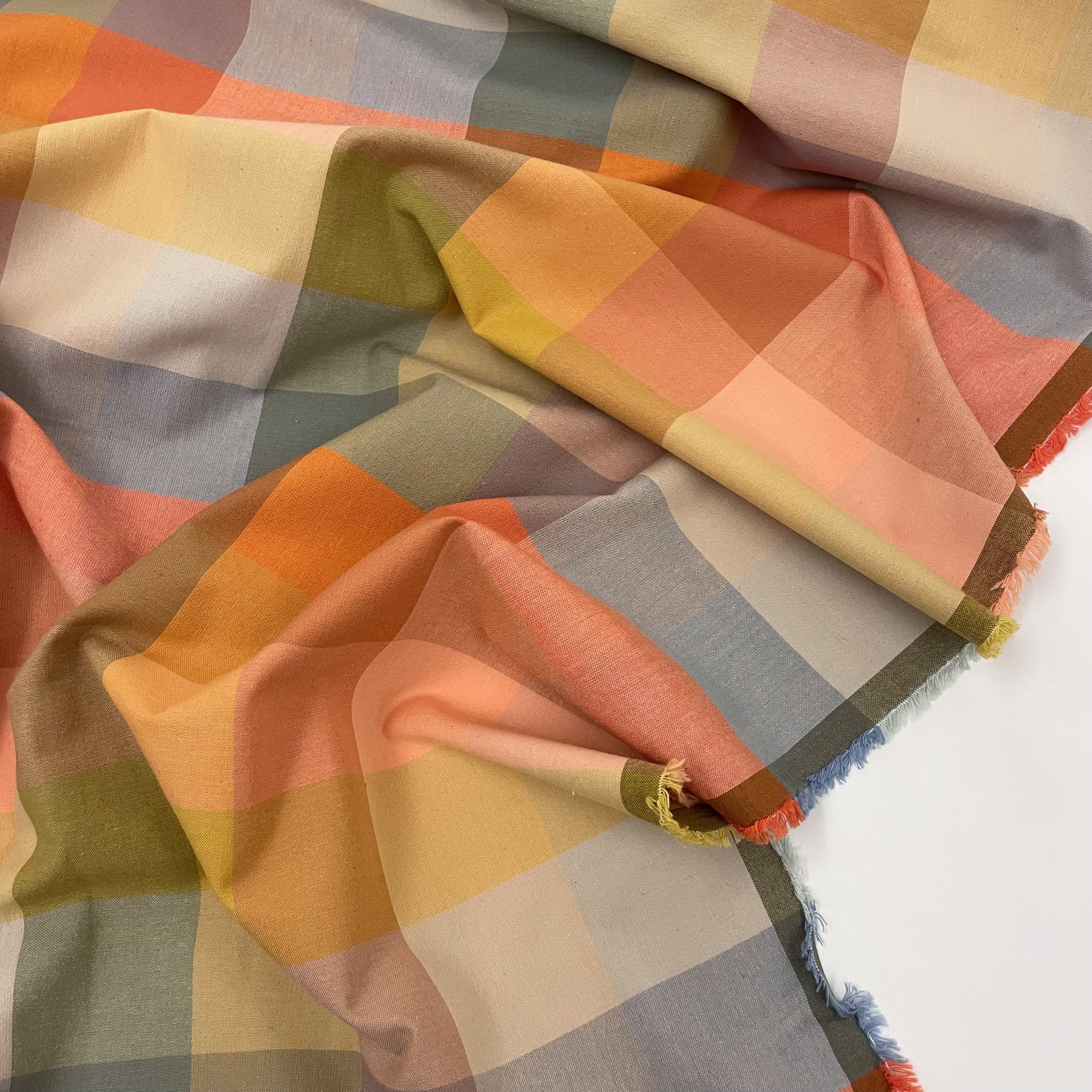 Hey Sew Sister - Fableism - Retro Happy Checkers - Lumiere Collection - Pastel Rainbow Check Cotton Fabric 2.jpeg