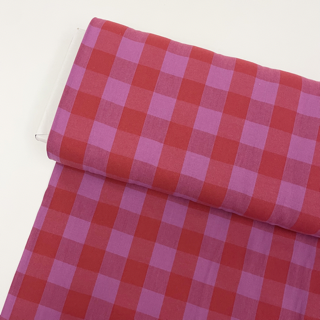 Hey Sew Sister - Chesney Check Yarn Dyed Cotton Gingham Fabric - Tomatina Pink Red 1 Small.png