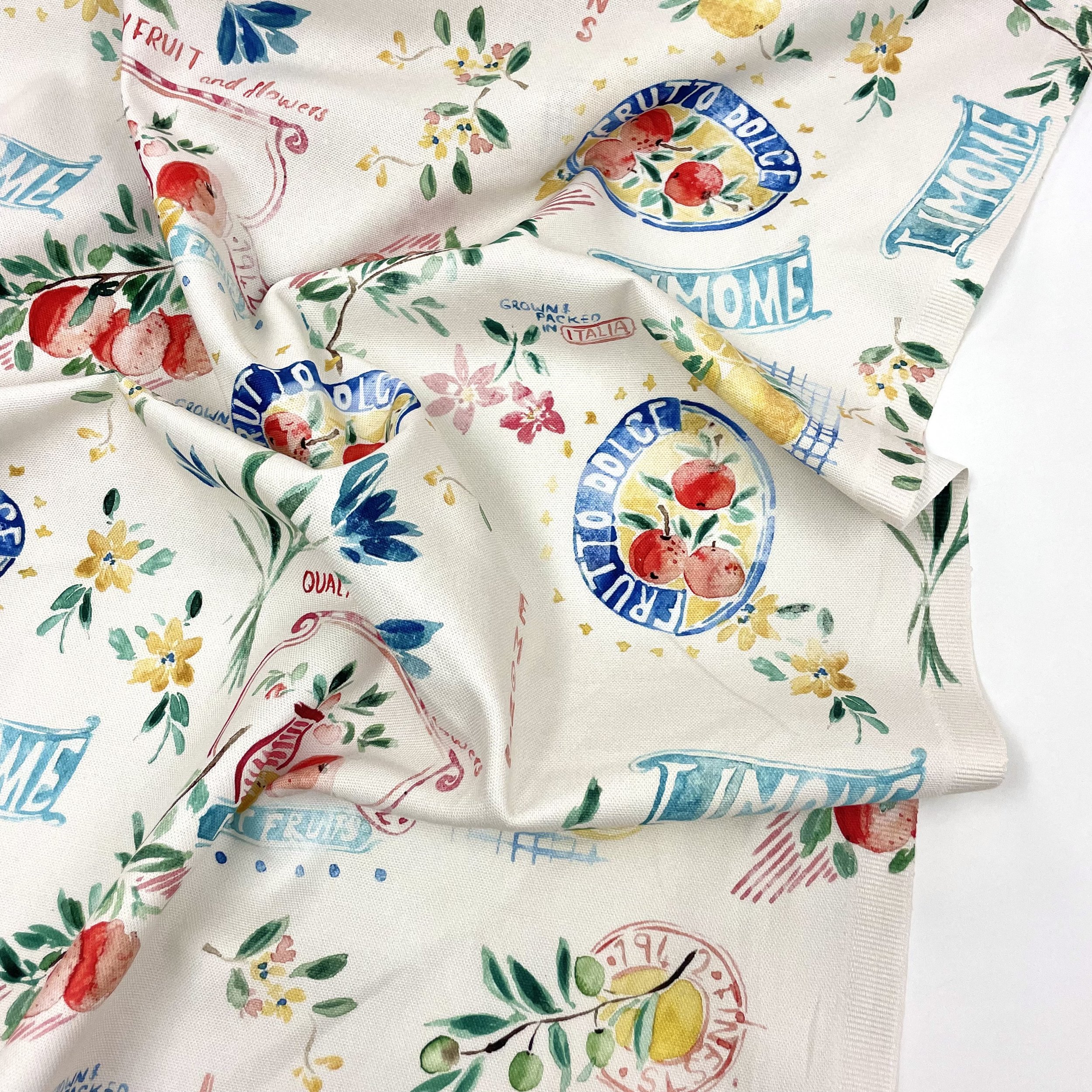 Hey Sew Sister - Piazza Mercato - Italian Market Fruit and Veg Print Cotton Canvas Fabric 2.jpeg