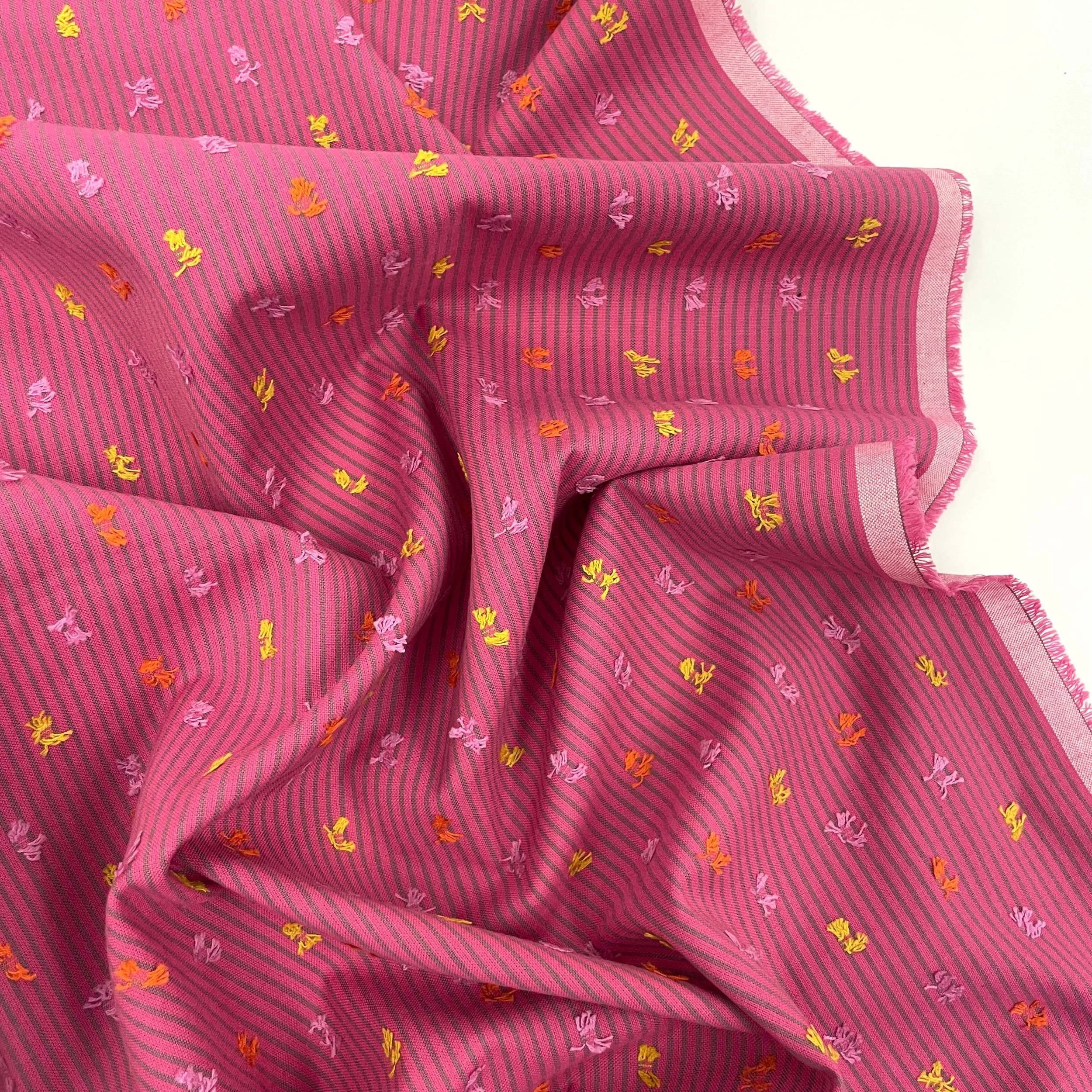 Hey Sew Sister Anna Maria Textiles Yarn Dyes Cotton Fabric Seedlings - Fuchsia 2.jpeg