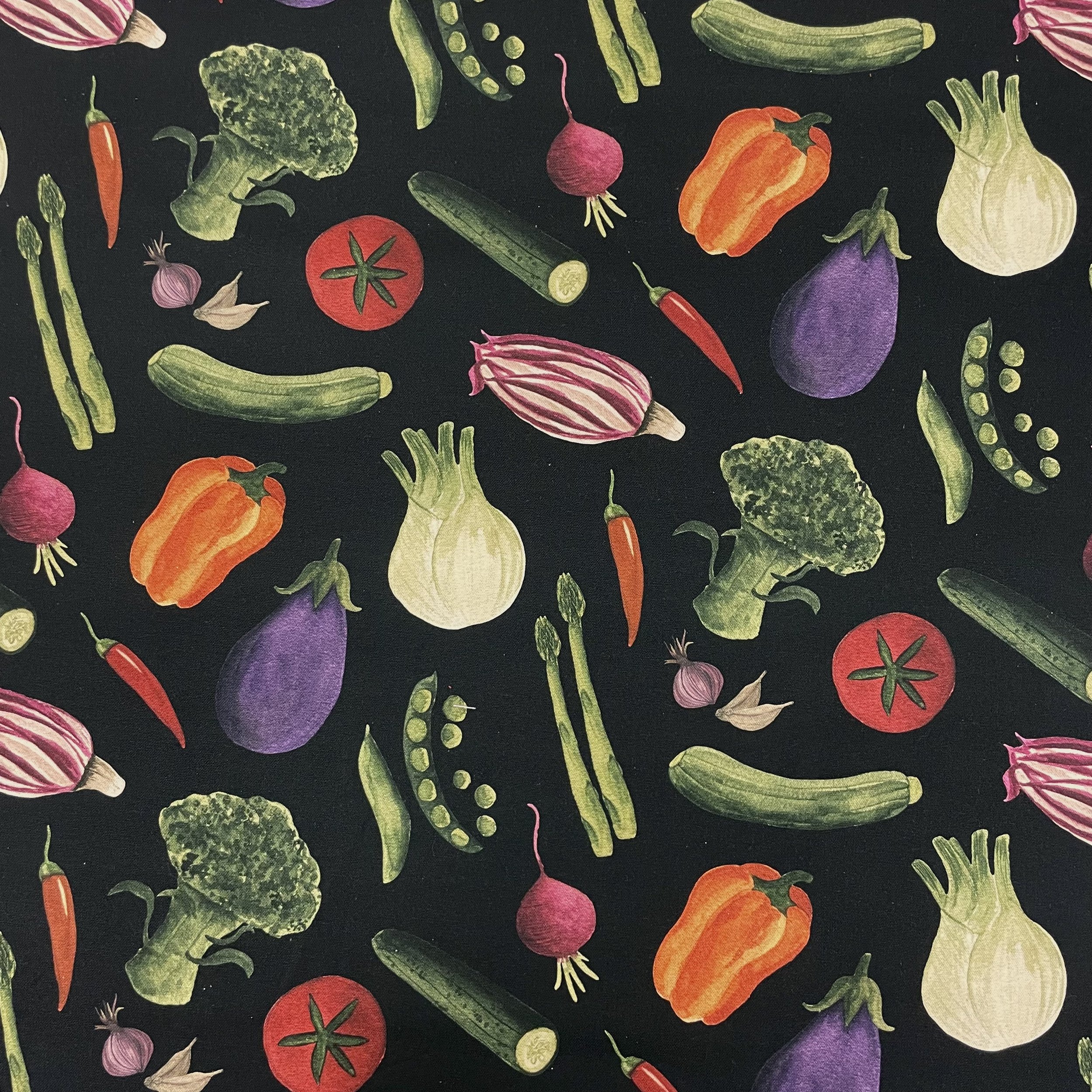 Hey Sew Sister - Vegetable Patch - Lightweight Cotton Canvas Fabric Black 1.jpeg