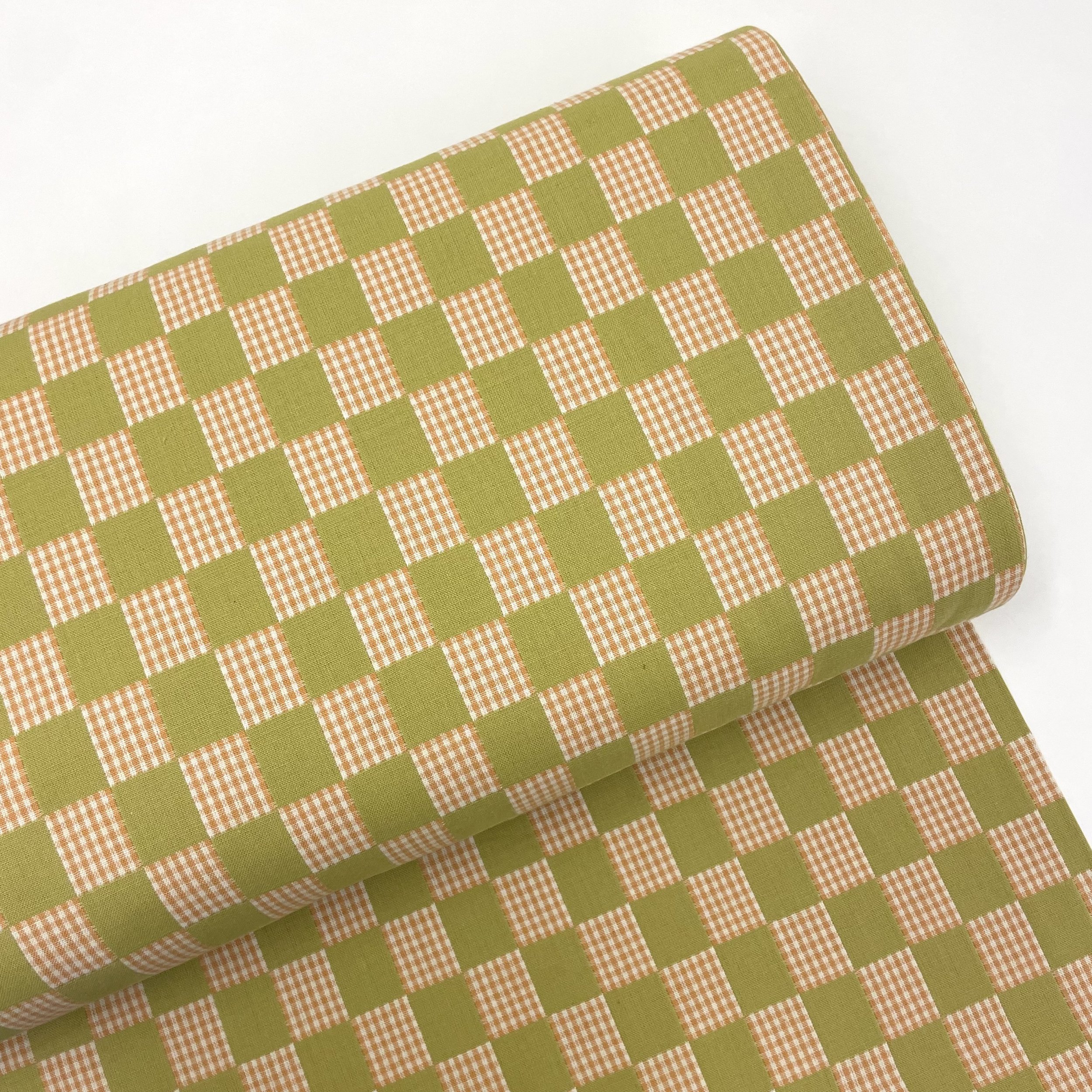 Hey Sew Sister - Kiwi Check from Checkmate by Fableism - Check Gingham Cotton Fabric 1.jpeg