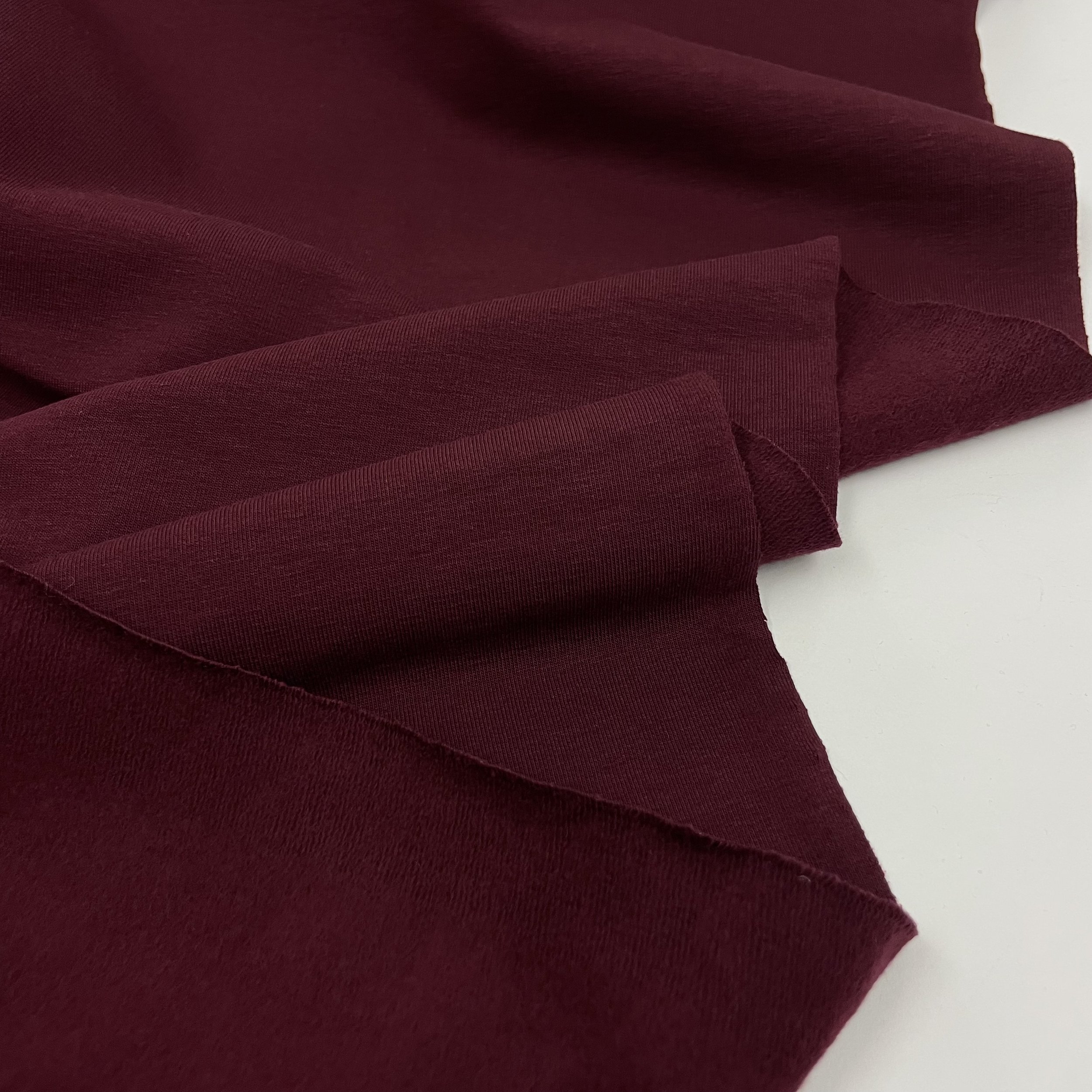 Hey Sew Sister - Avalana - Brushed Cotton Sweatshirting Fabric - Bordeaux Burgundy 4.jpeg