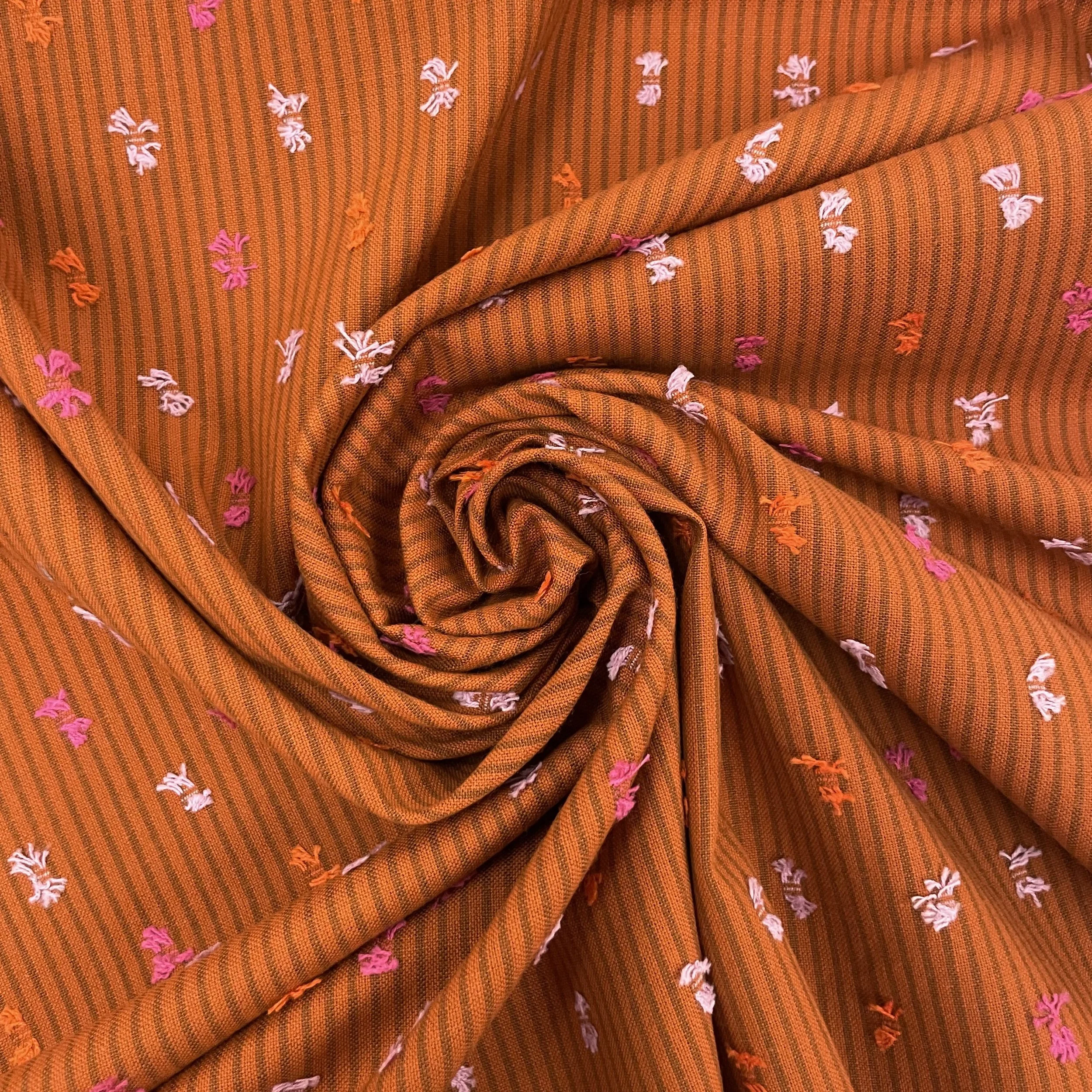 Hey Sew Sister Anna Maria Textiles Yarn Dyes Cotton Fabric Seedlings - Rust 4.jpeg