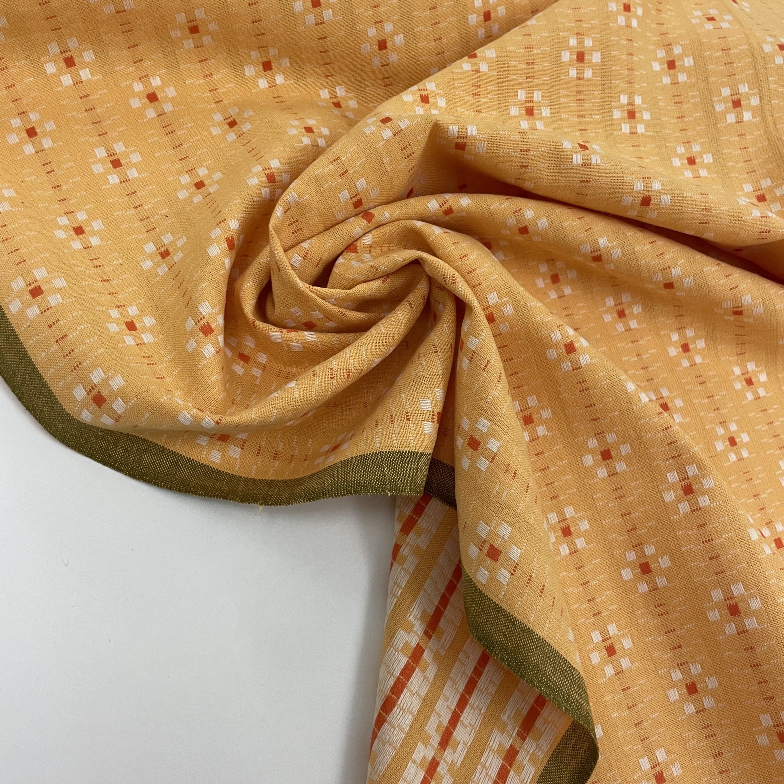 Hey Sew Sister - Fableism Supply Co - Goldenrod Daisy from Swedish Holiday by House that Lars Build - Yellow Yarn Dyed Daisy Flower Cotton Fabric 3.jpeg