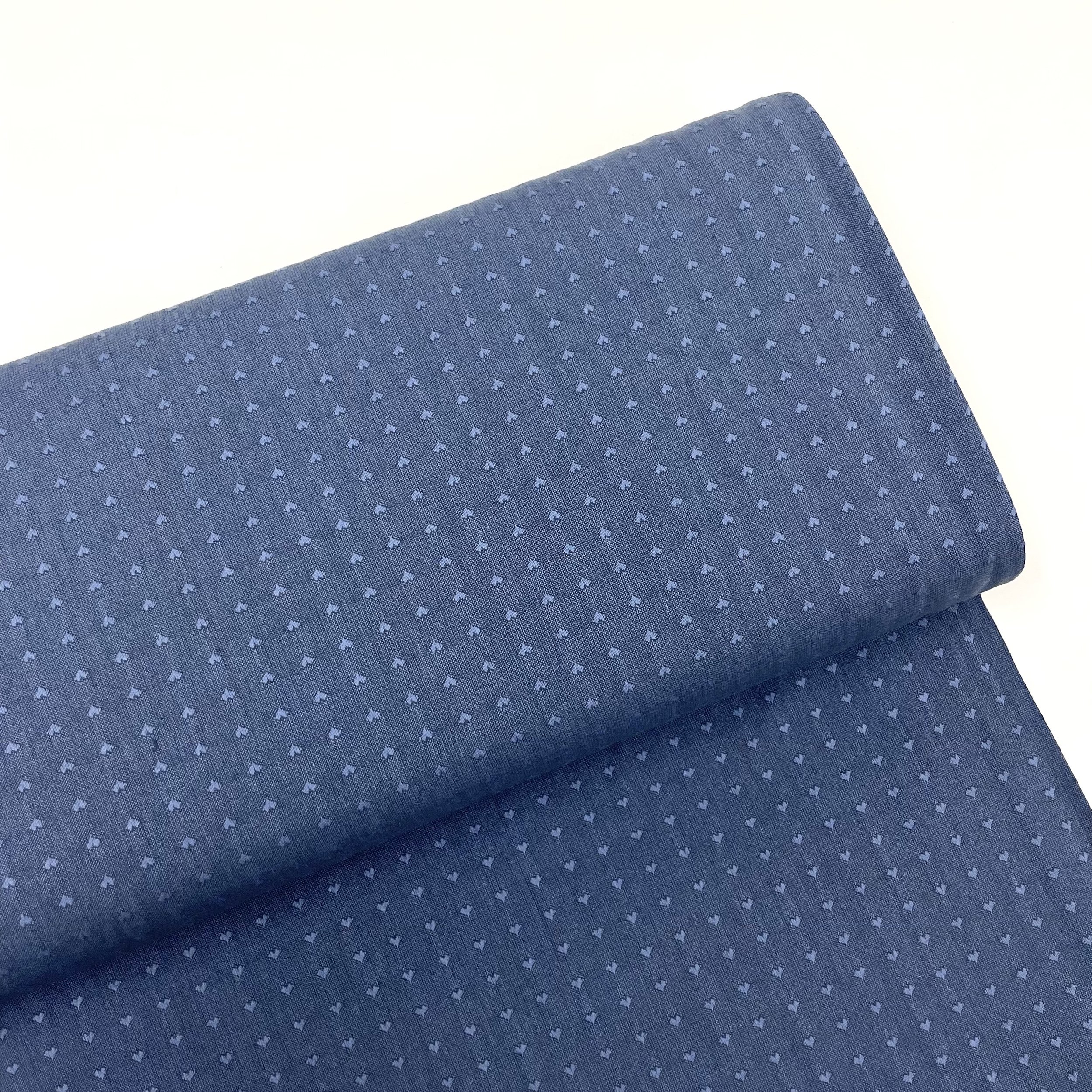 Hey Sew Sister - Fableism Supply Co - Blueberry Dobby Hearts from Queen of Hearts by Fableism - Woven Heart Dobby Cotton Fabric - Blue 1.jpeg