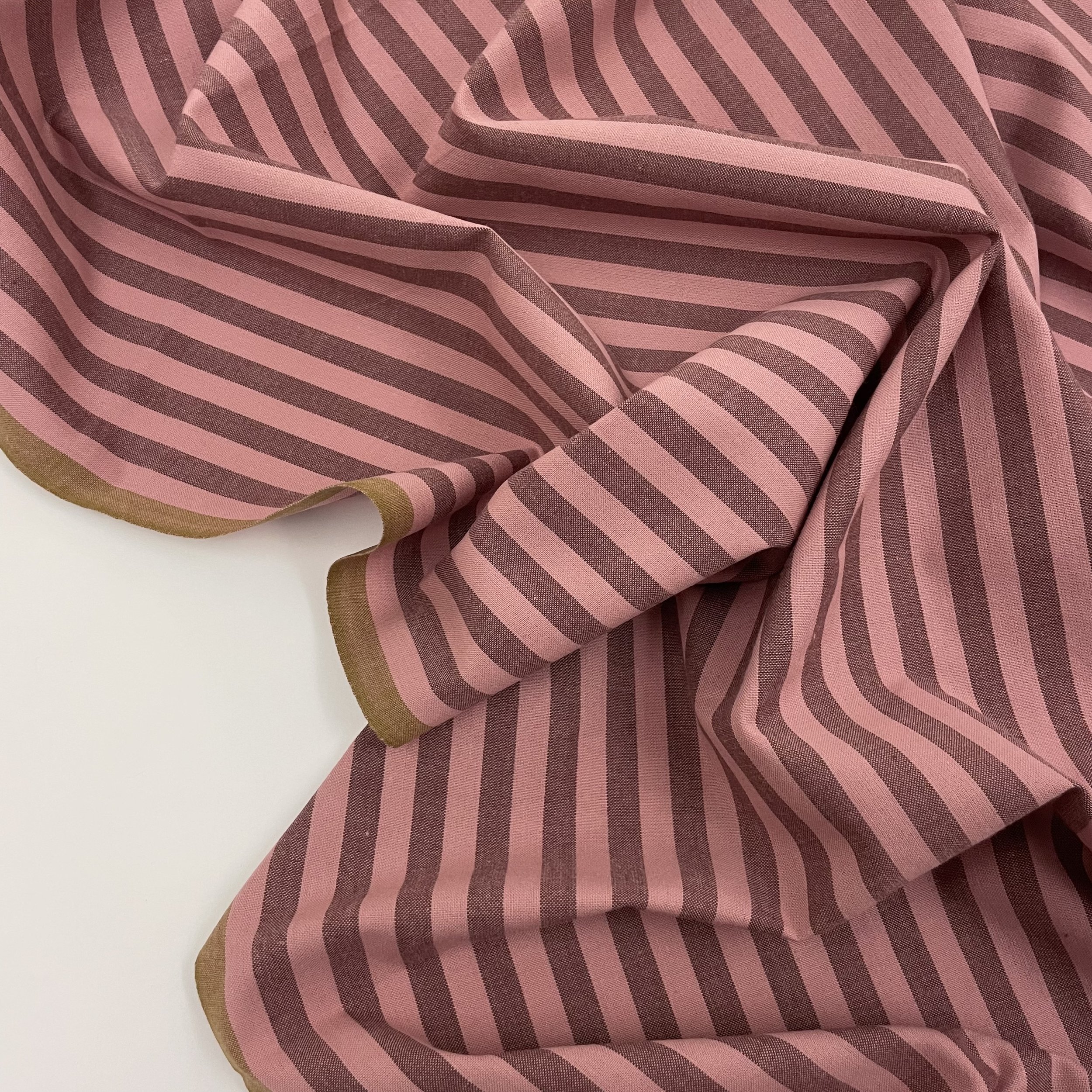Hey Sew Sister - Fableism - Pink Wine Yarn Dyed Stripes from Sun Stripes - Cotton Fabric 2.jpeg