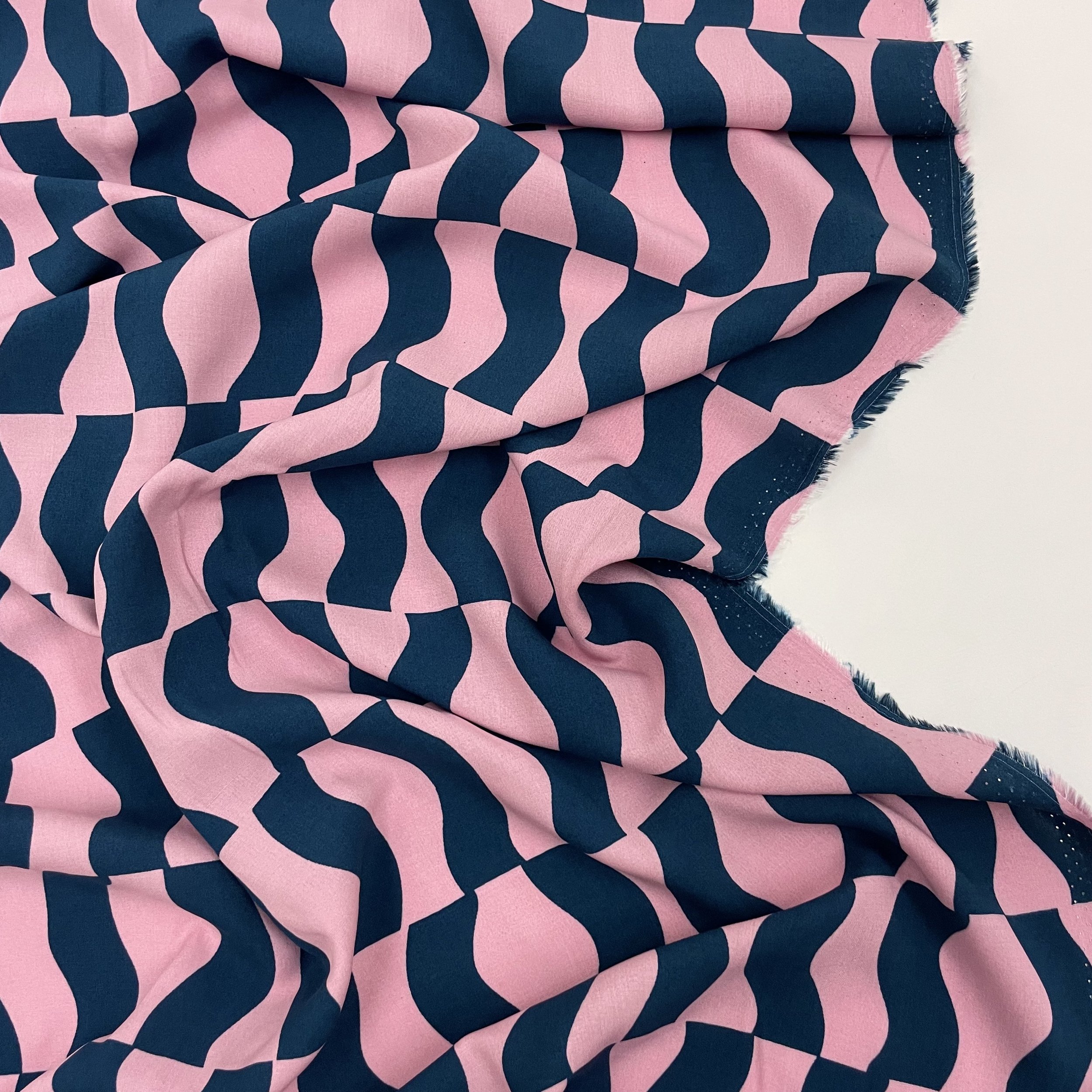 Hey Sew Sister - Fragmented Waves Lenzing EcoVero Fabric - Pink and Blue 2.jpeg